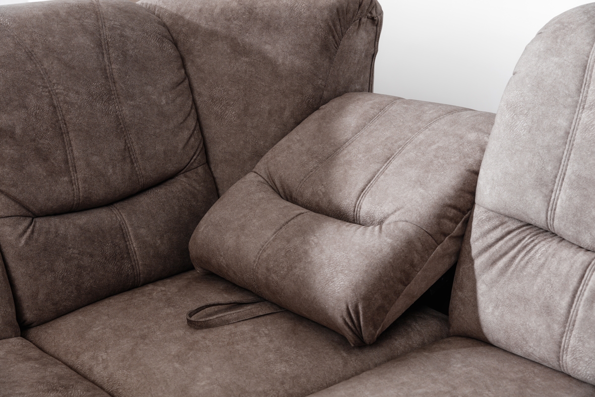 Rozkladacia rohová sedacia súprava Belluno L ľavá - hnedý Forever 63 Rohová sedacia súprava z ruchomym oparciem 