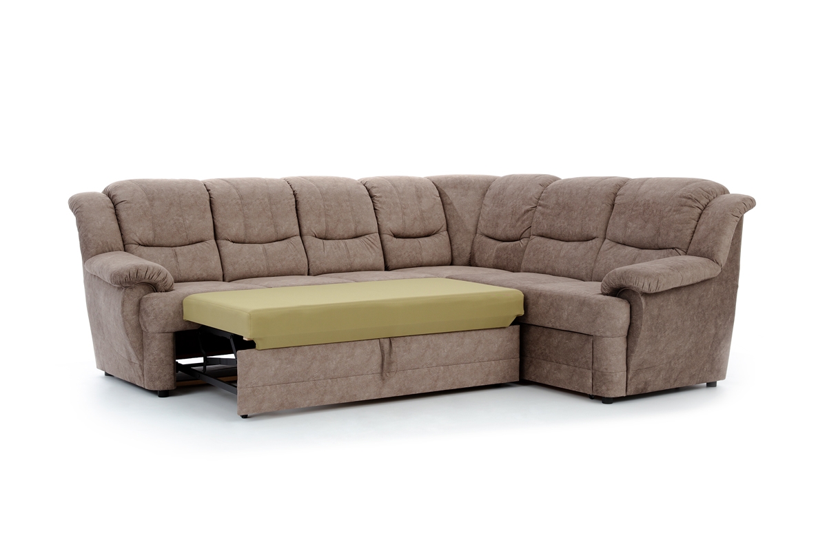 Rozkladacia rohová sedacia súprava Belluno L pravá - hnedá látka Forever 63 Hnedý Rohová sedacia súprava L rozkladany do spania 