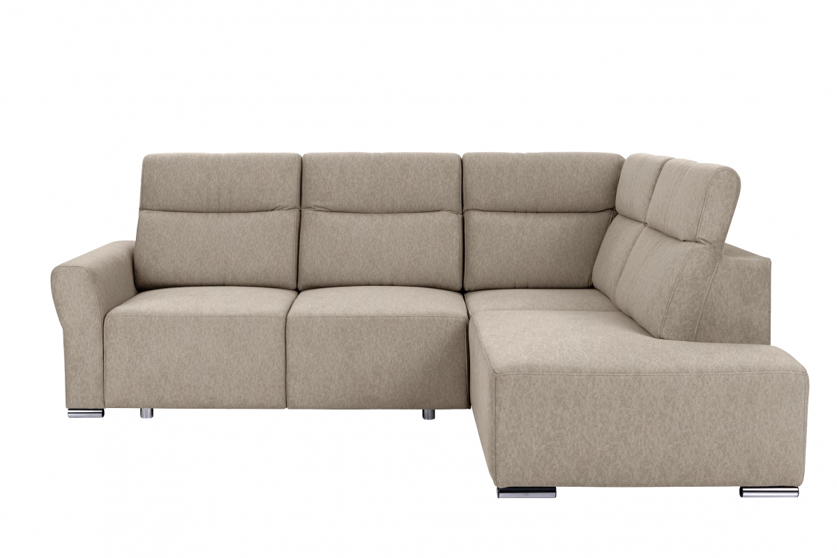 Rohová sedacia súprava Cawo II pravá s funkciou spania - béžový zamat Castel 15 Rohová sedacia súprava s funkciou spania Cawo II pravá strana  - Béžová / zamat / Castel 15