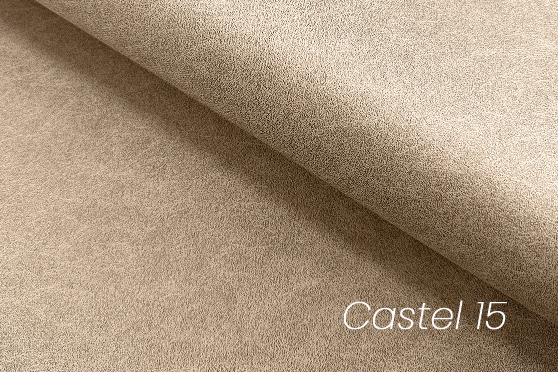 Rohová sedacia súprava Cawo II pravá s funkciou spania - béžový zamat Castel 15 Rohová sedacia súprava s funkciou spania Cawo II pravá strana - Béžová / zamat / Castel 15