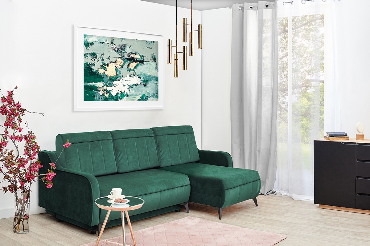 Rohová sedací souprava rozkládací Drago uniwersalny Rohová sedací souprava do obývacího pokoje 