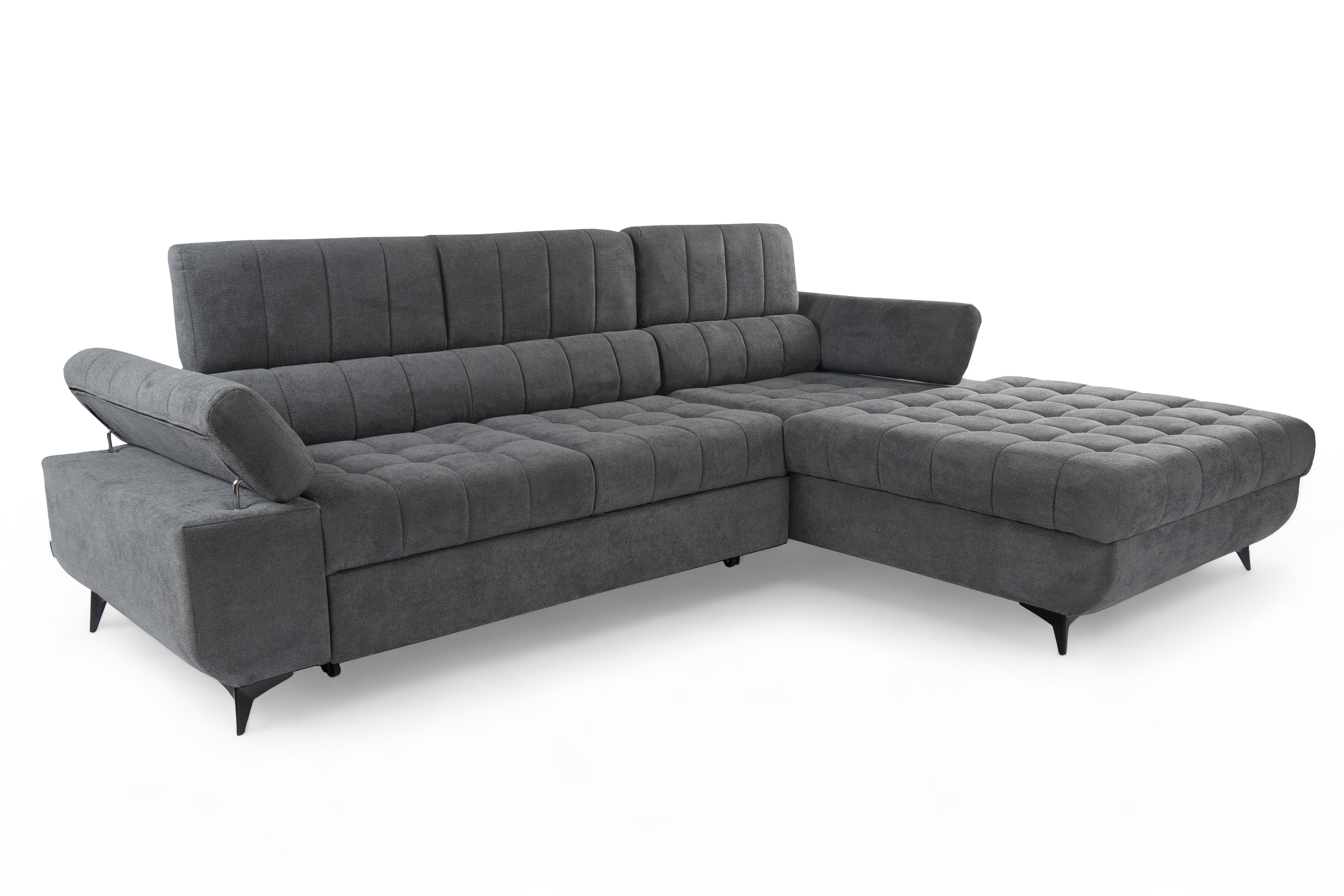 Rozkladacia rohová sedačka do obývacej izby Dragonis L II Rohová sedacia súprava s funkciou spánku Dragonis L II