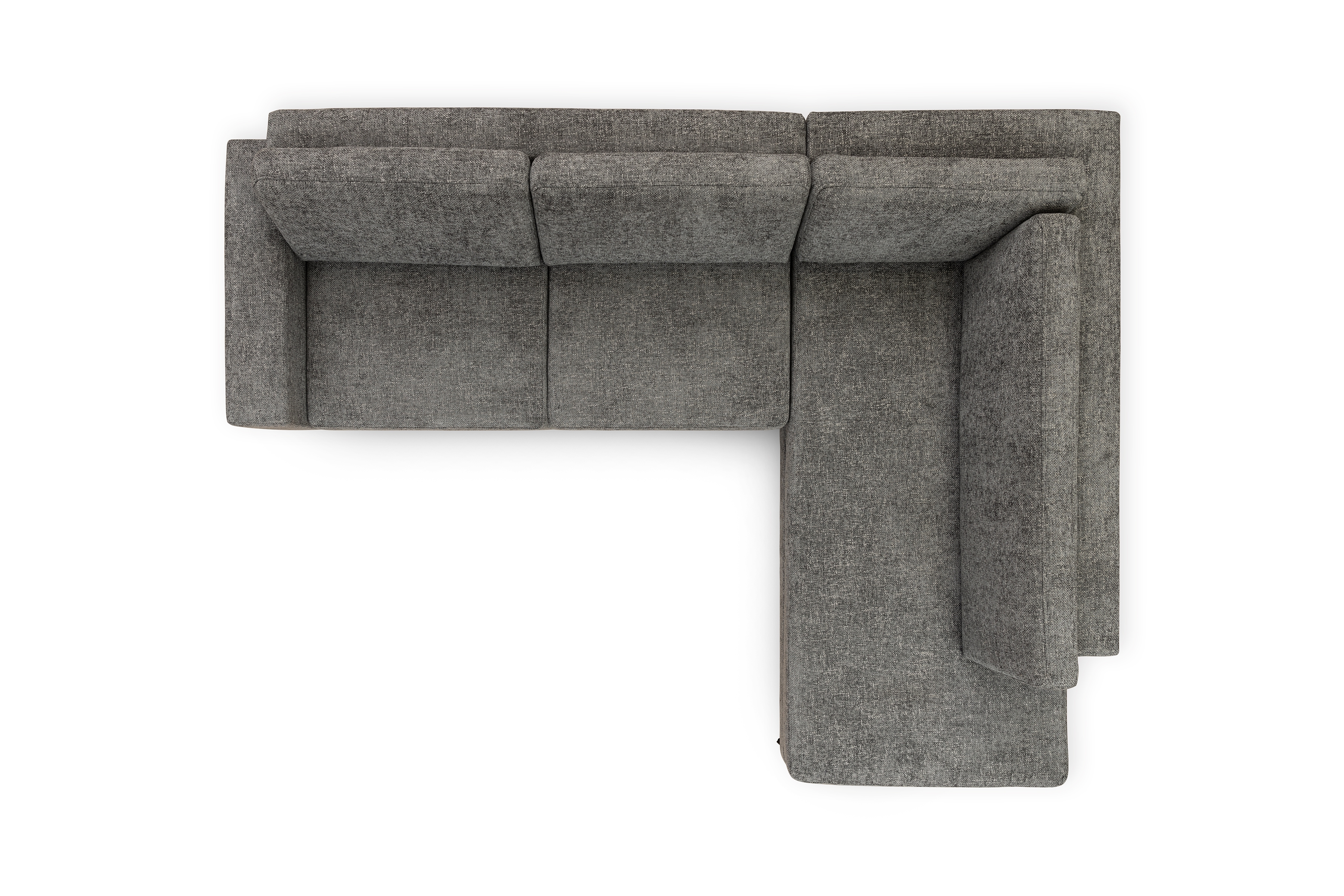 Rozkladacia rohová sedacia súprava Elentio L pravá - šedá pletenina Magni 206.13 Rohová sedacia súprava s funkciou spania Elentio L Pravý - šedá plecionka Magni 206.13