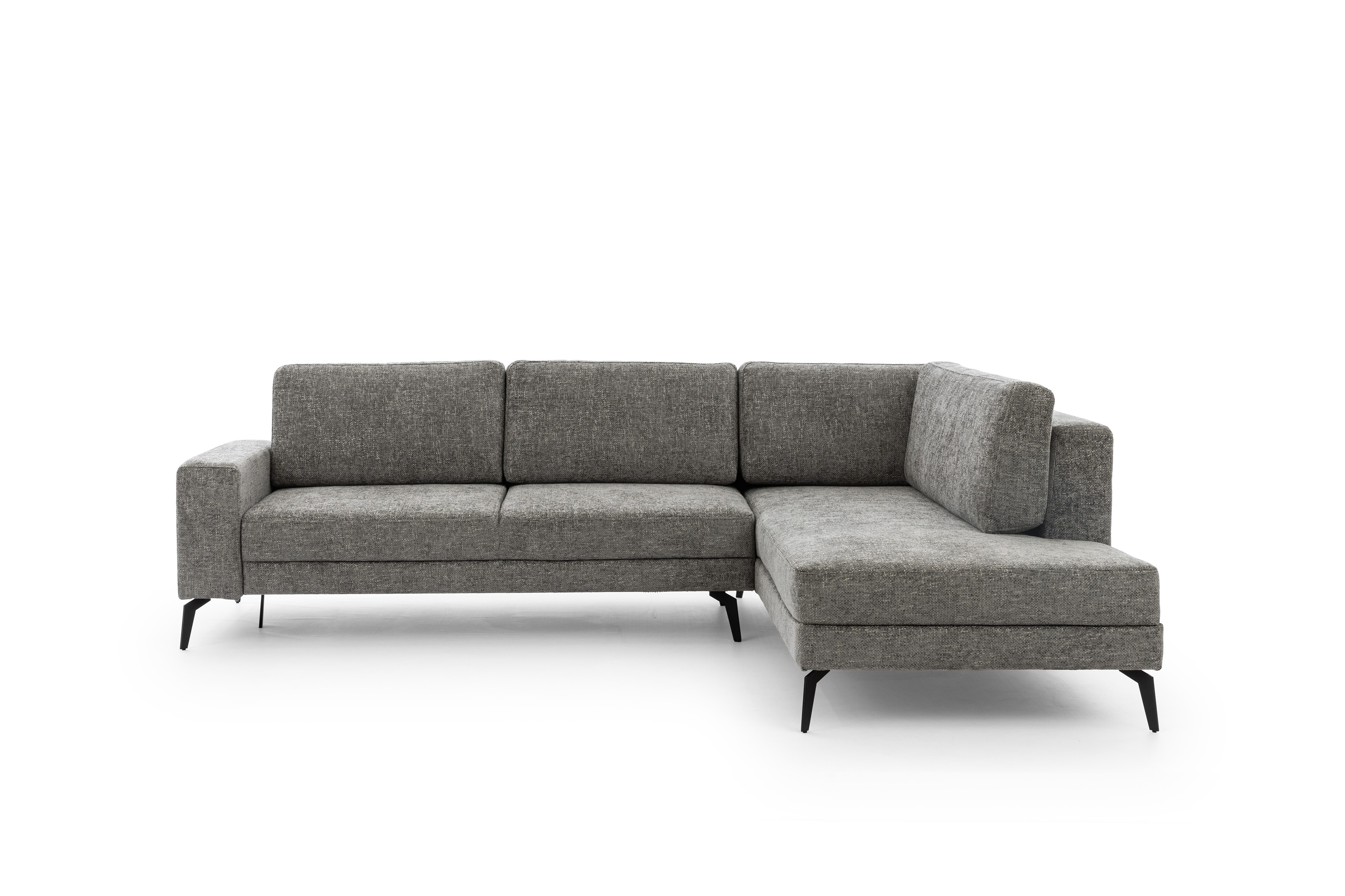 Rozkladacia rohová sedacia súprava Elentio L pravá - šedá pletenina Magni 206.13 Rohová sedacia súprava s funkciou spania Elentio L Pravý - šedá plecionka Magni 206.13