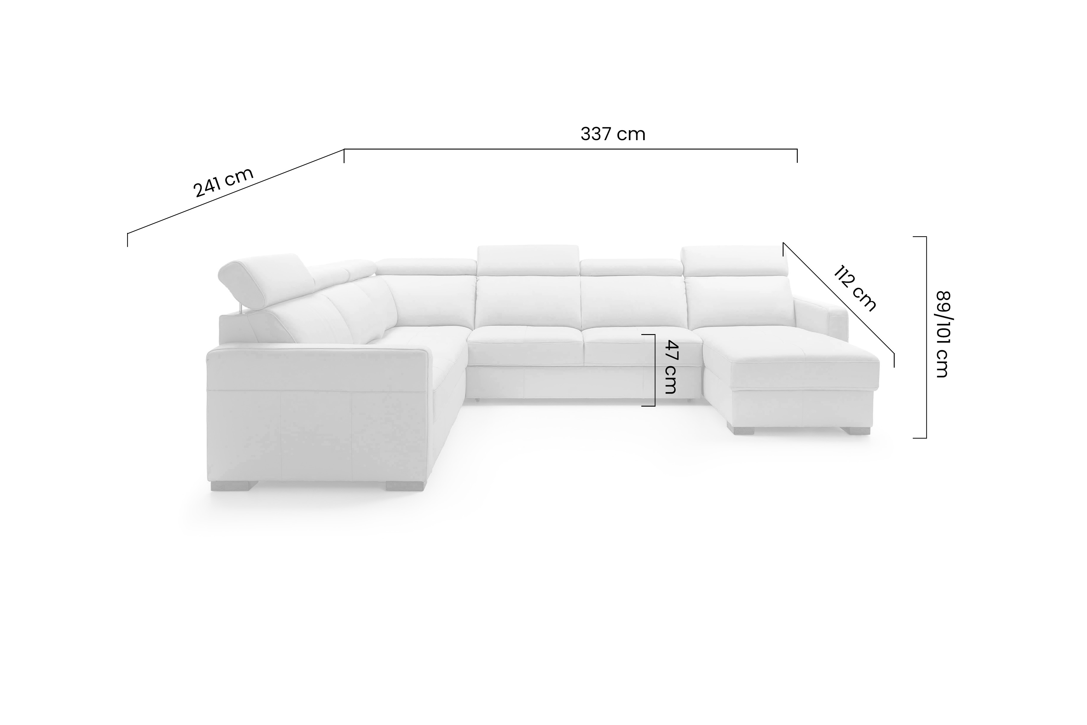 Rohová modulární sedací souprava Ergo Rohová sedací souprava rozkládací Ergo z elektryczna funckja relaks pravá