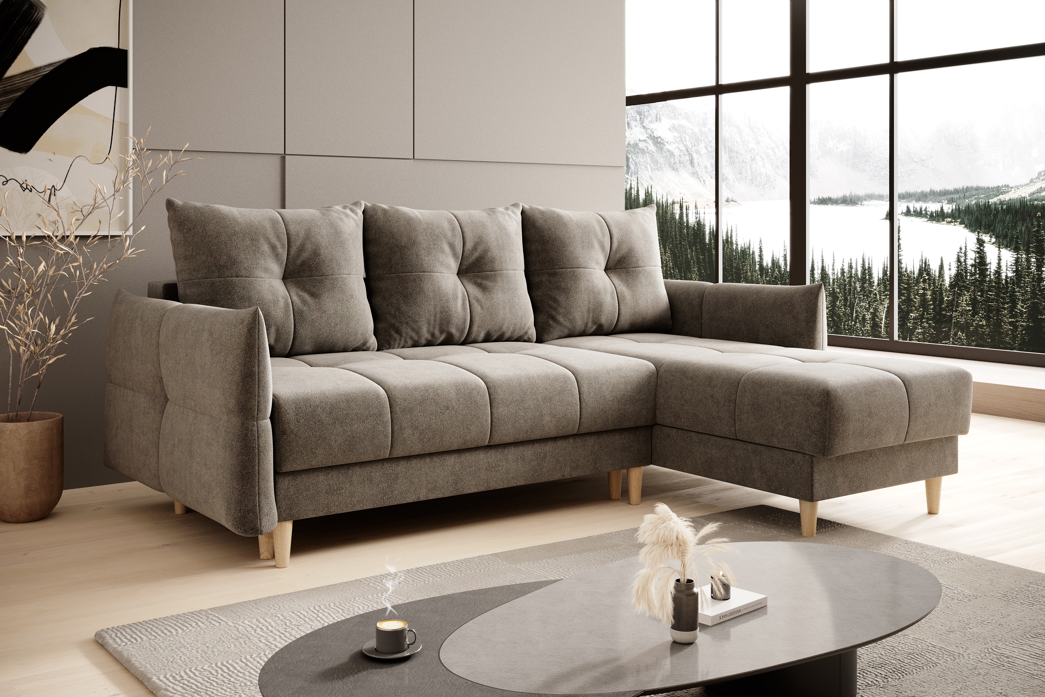 Rozkládací rohová sedací souprava Fitelia Rohová sedací souprava rozkládací Fitelia 