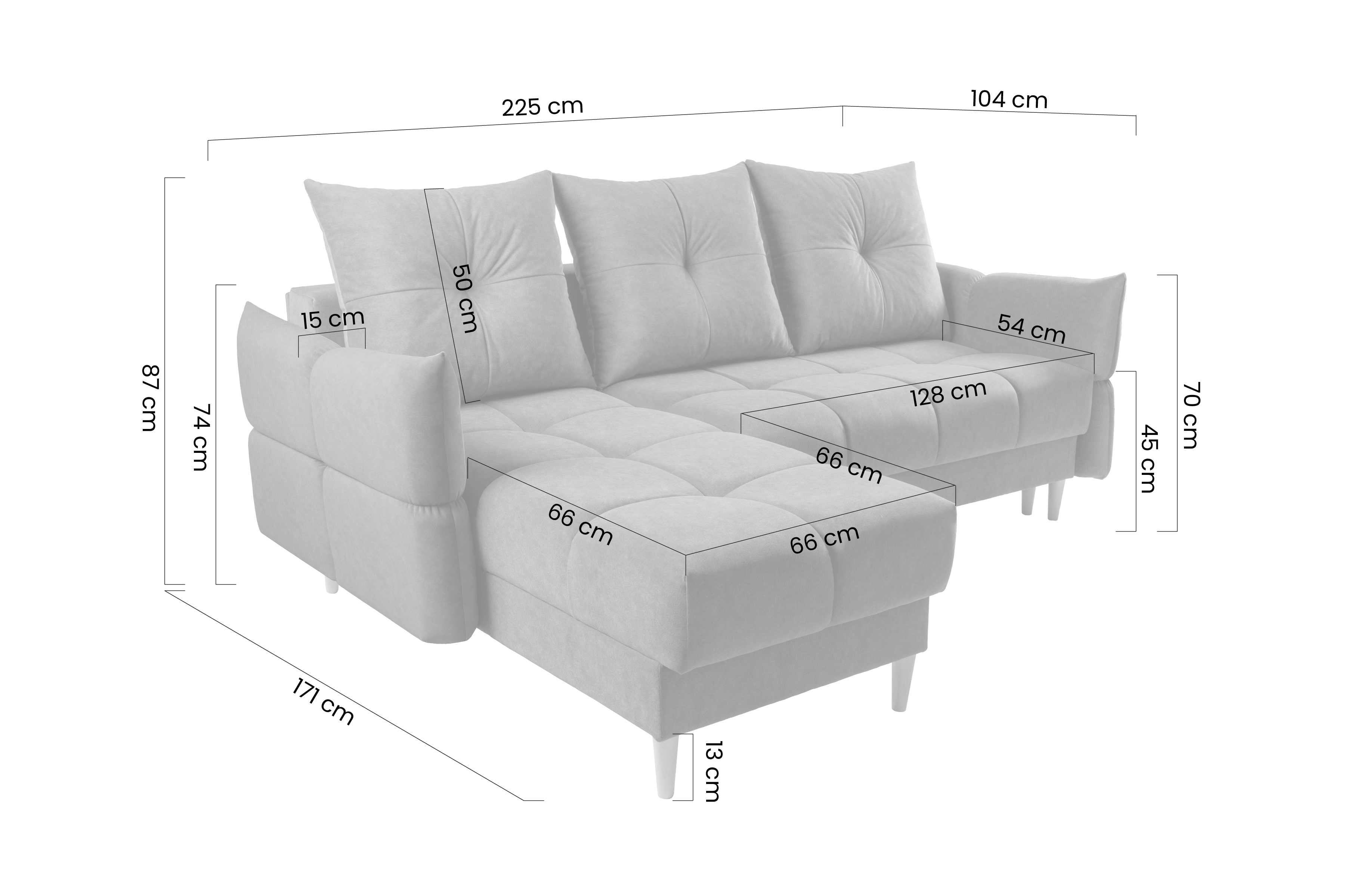 Rozkládací rohová sedací souprava Fitelia Rohová sedací souprava rozkládací Fitelia 