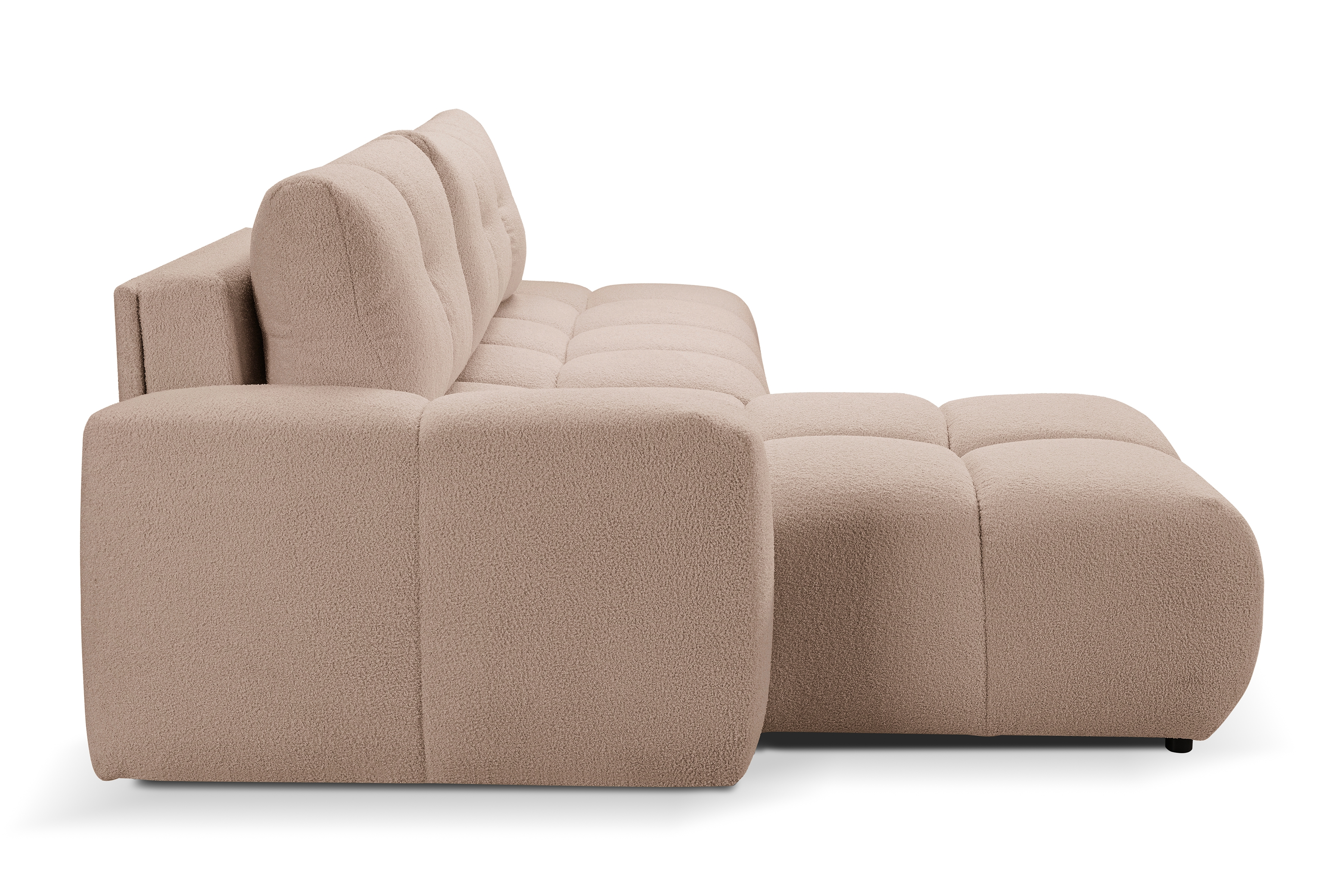 Rohová sedacia súprava Fiza ľavá s funkciou spania - béžová bouclé Lambi 10 Rohová sedacia súprava s funkciou spania Fiza Ľavá strana - Béžová boucle Lambi 10