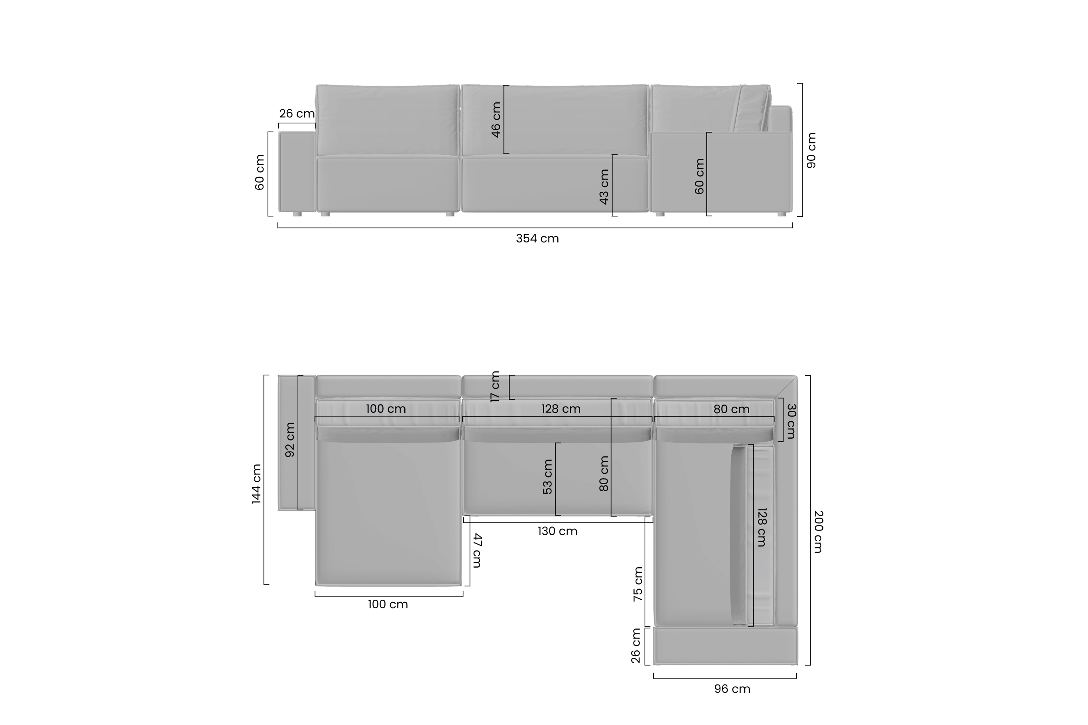 Rohová rozkládací sedací souprava Flabio U Rohová sedací souprava s funkcí spaní Flabio U 