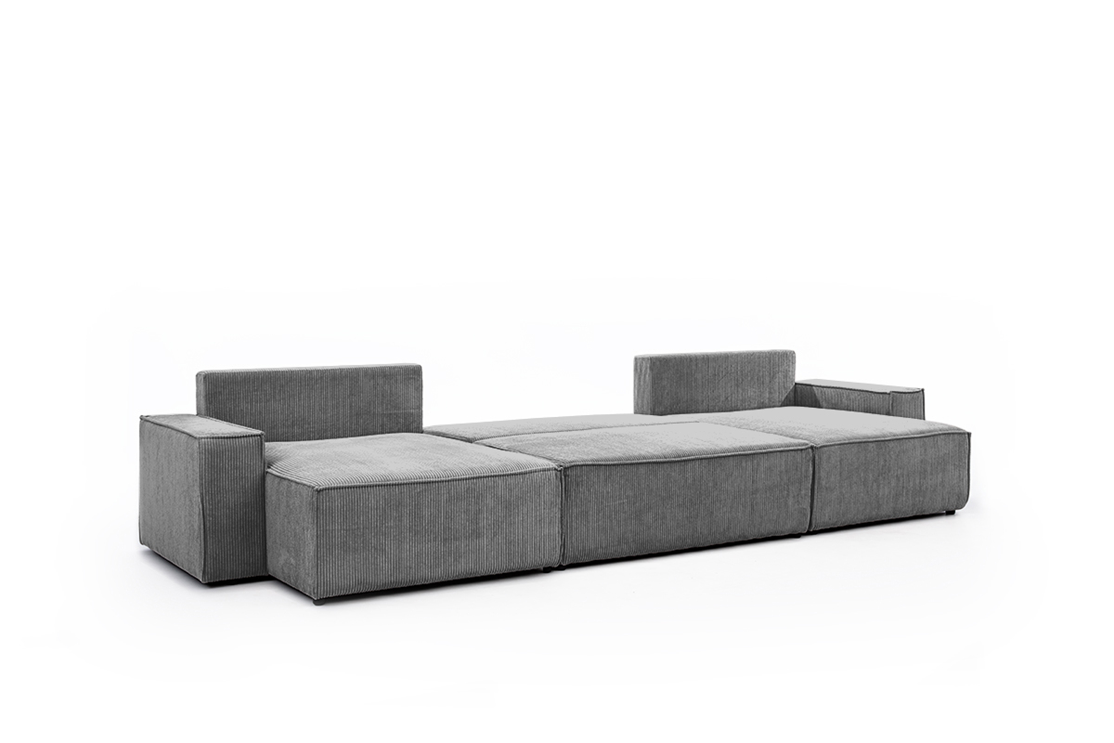 Rozkladacia rohová sedacia súprava Flabio U II - šedý menčester Lincoln 90 Rohová sedacia súprava s funkciou spania Flabio U II - šedý MENČESTER ľahkočistiaci Anafi 2 