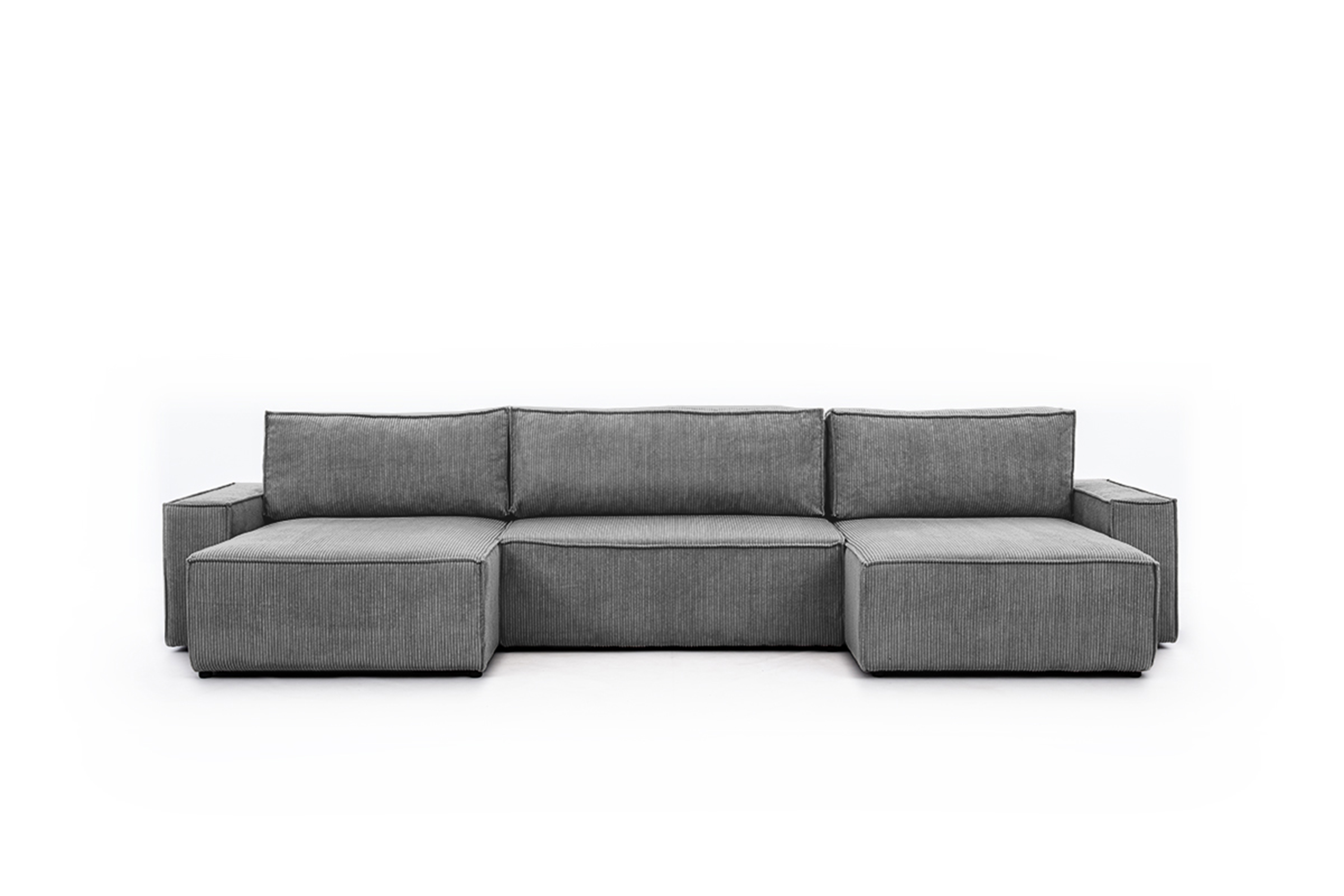 Rozkladacia rohová sedacia súprava Flabio U II - šedý menčester Lincoln 90 Rohová sedacia súprava s funkciou spania Flabio U II - šedý MENČESTER ľahkočistiaci Anafi 2 