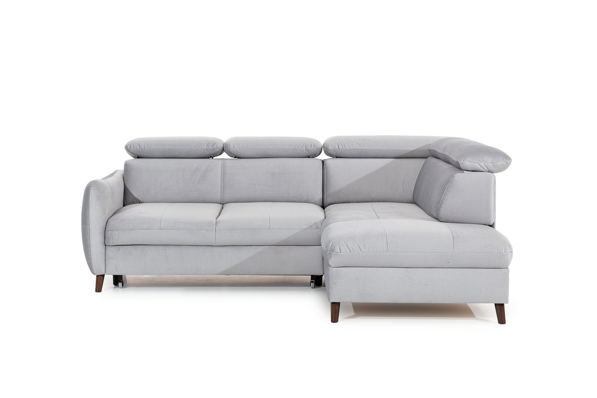 Rohová rozkládací sedací souprava Hugo - pravá strana Rohová sedací souprava s funkcí spaní Hugo 2F-OTM/BK - potahová látka Monolith KR 10679