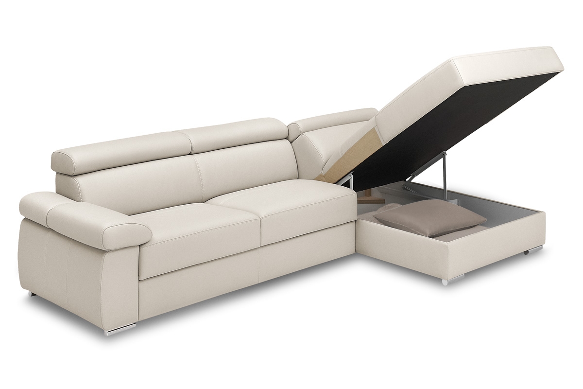 Rohová rozkládací sedací souprava Zoom B-2,5F-REC/BK s úložným prostorem Rohová sedací souprava s úložným prostorem