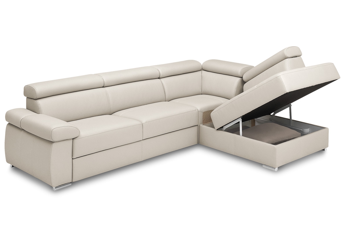 Rohová rozkládací sedací souprava Zoom BF-2,5F-E-1HT/BK  s nastavitelnou opěrkou hlavy nastavitelné opěrky hlavy