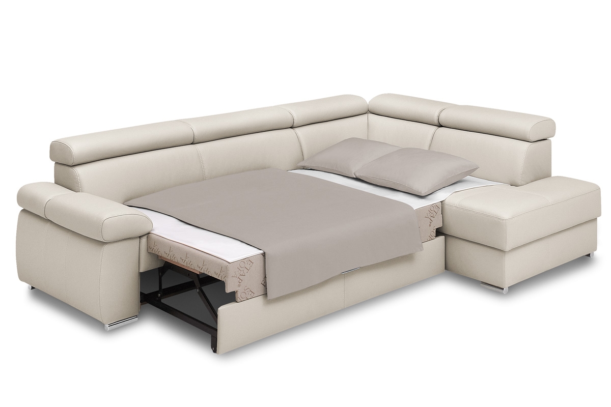 Rohová rozkládací sedací souprava Zoom BF-2,5F-E-1HT/BK  s nastavitelnou opěrkou hlavy úložný prostor