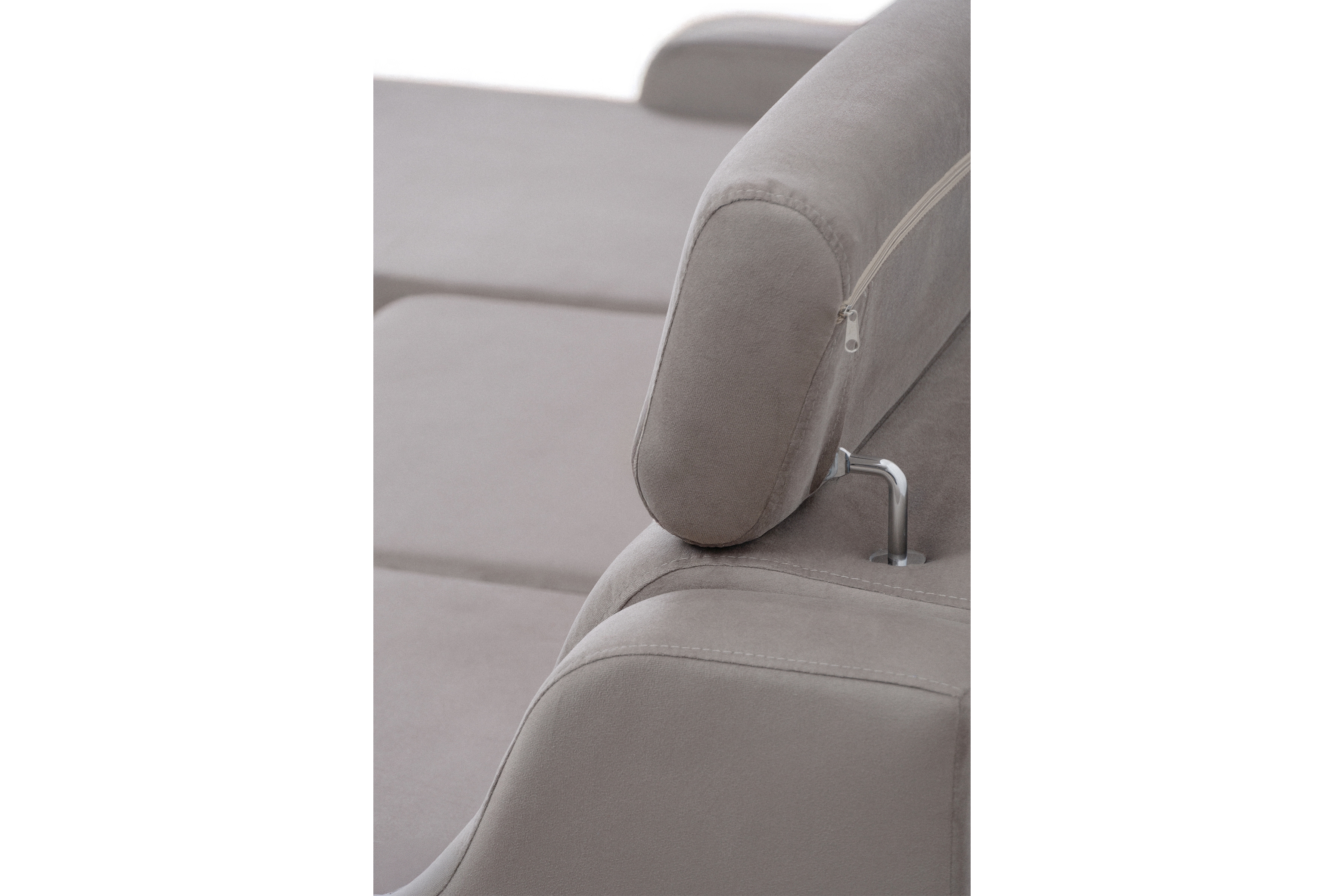 Rozkládací rohová sedací souprava Laksaro levá - tmavě béžová samet Jasmine 25 Rohová sedací souprava rozkládací Laksaro levá - jasno hnědá samet Jasmine 25