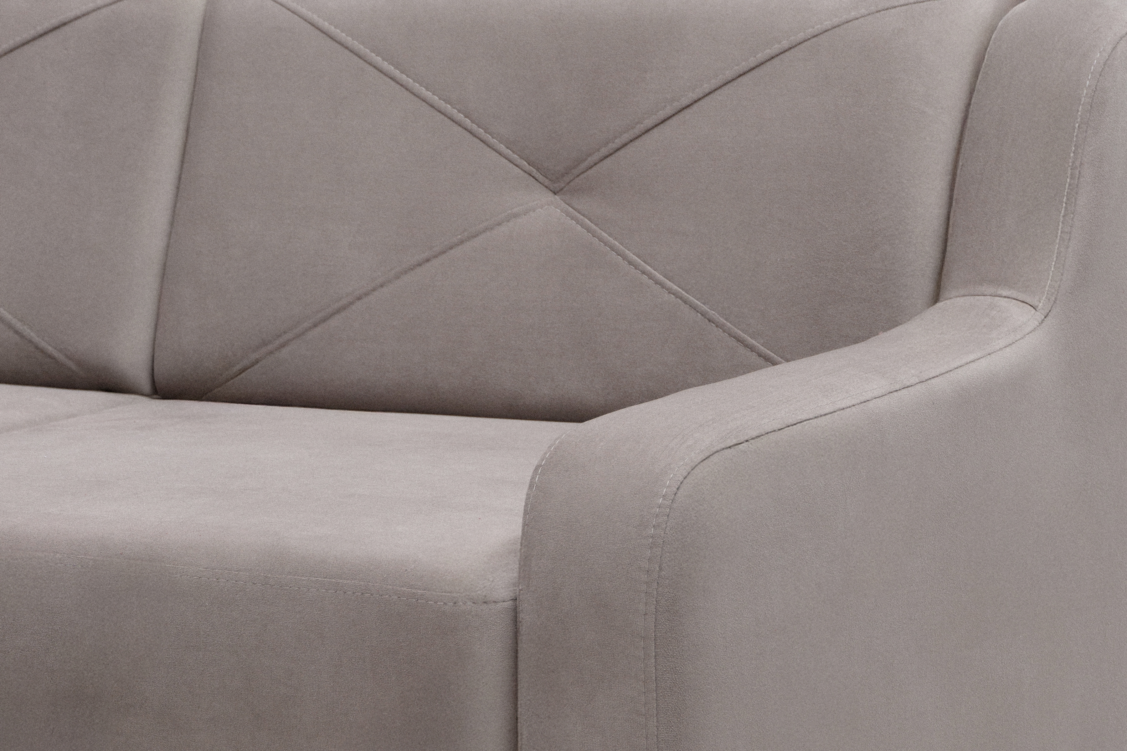 Rozkládací rohová sedací souprava Laksaro levá - tmavě béžová samet Jasmine 25 Rohová sedací souprava rozkládací Laksaro levá - jasno hnědá samet Jasmine 25