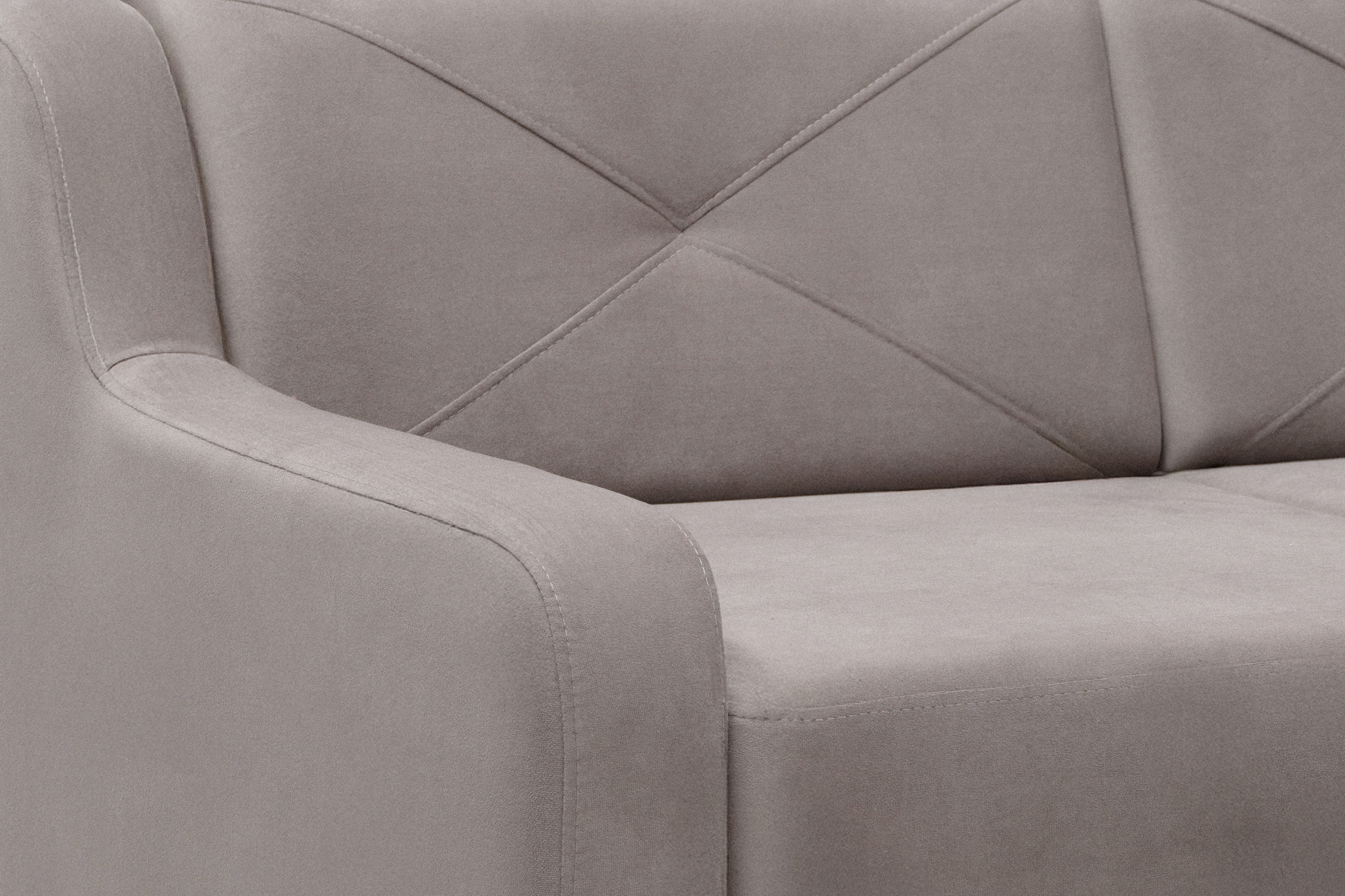 Rozkládací rohová sedací souprava Laksaro pravá - tmavě béžová samet Jasmine 25 Rohová sedací souprava rozkládací Laksaro pravá - jasno hnědá samet Jasmine 25