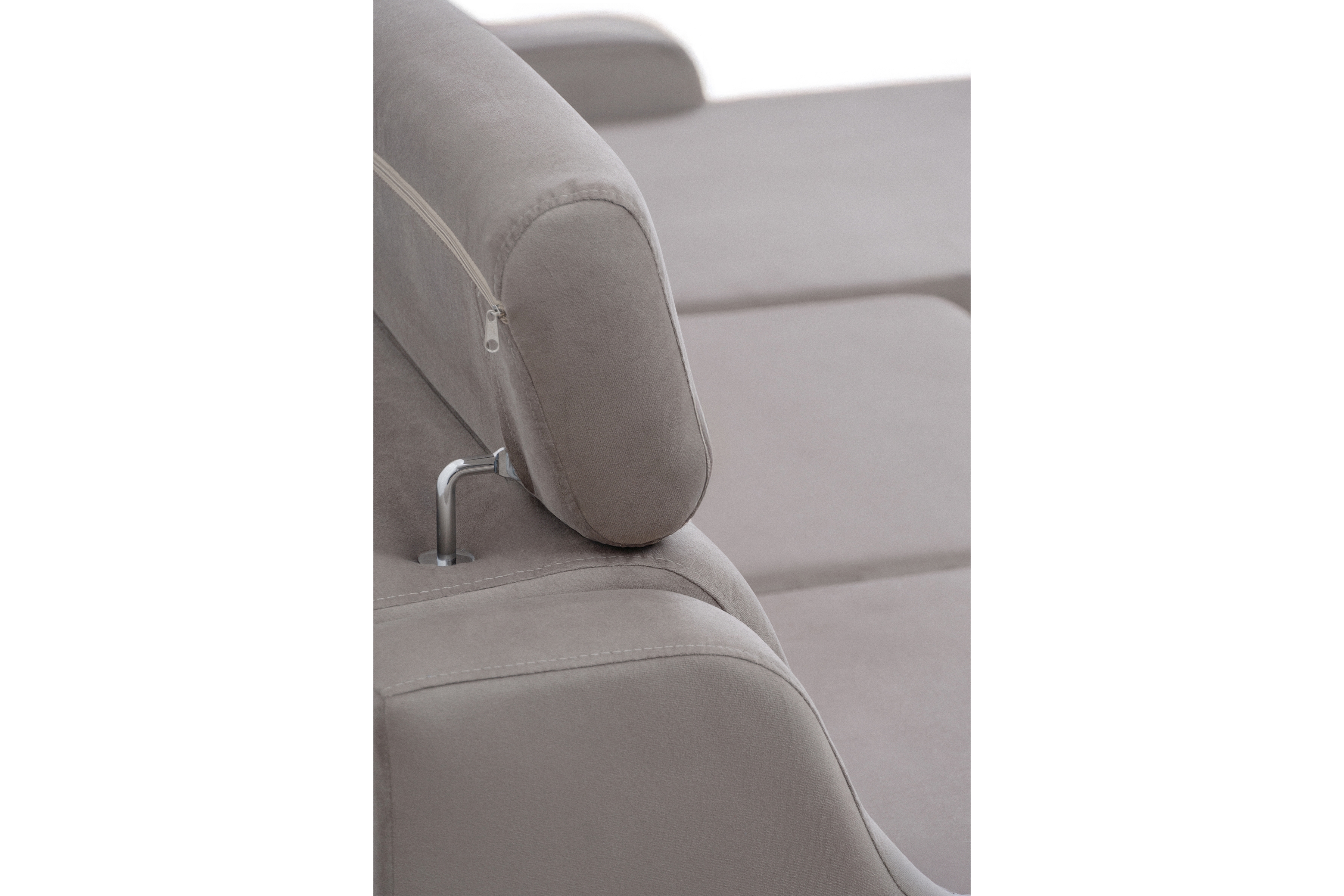 Rozkládací rohová sedací souprava Laksaro pravá - tmavě béžová samet Jasmine 25 Rohová sedací souprava rozkládací Laksaro pravá - jasno hnědá samet Jasmine 25