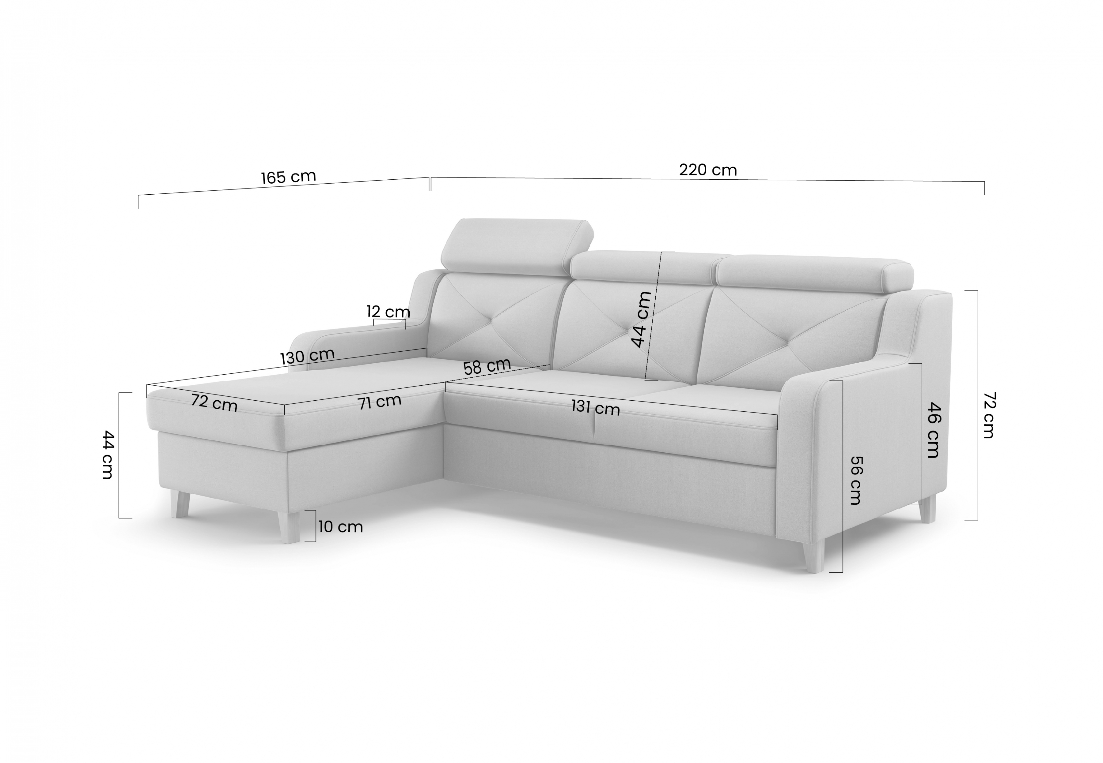 Rozkládací rohová sedací souprava Laksaro pravá - šedá látka Jasmine 96 Rohová sedací souprava rozkládací Laksaro pravá - šedá samet Trinity 15