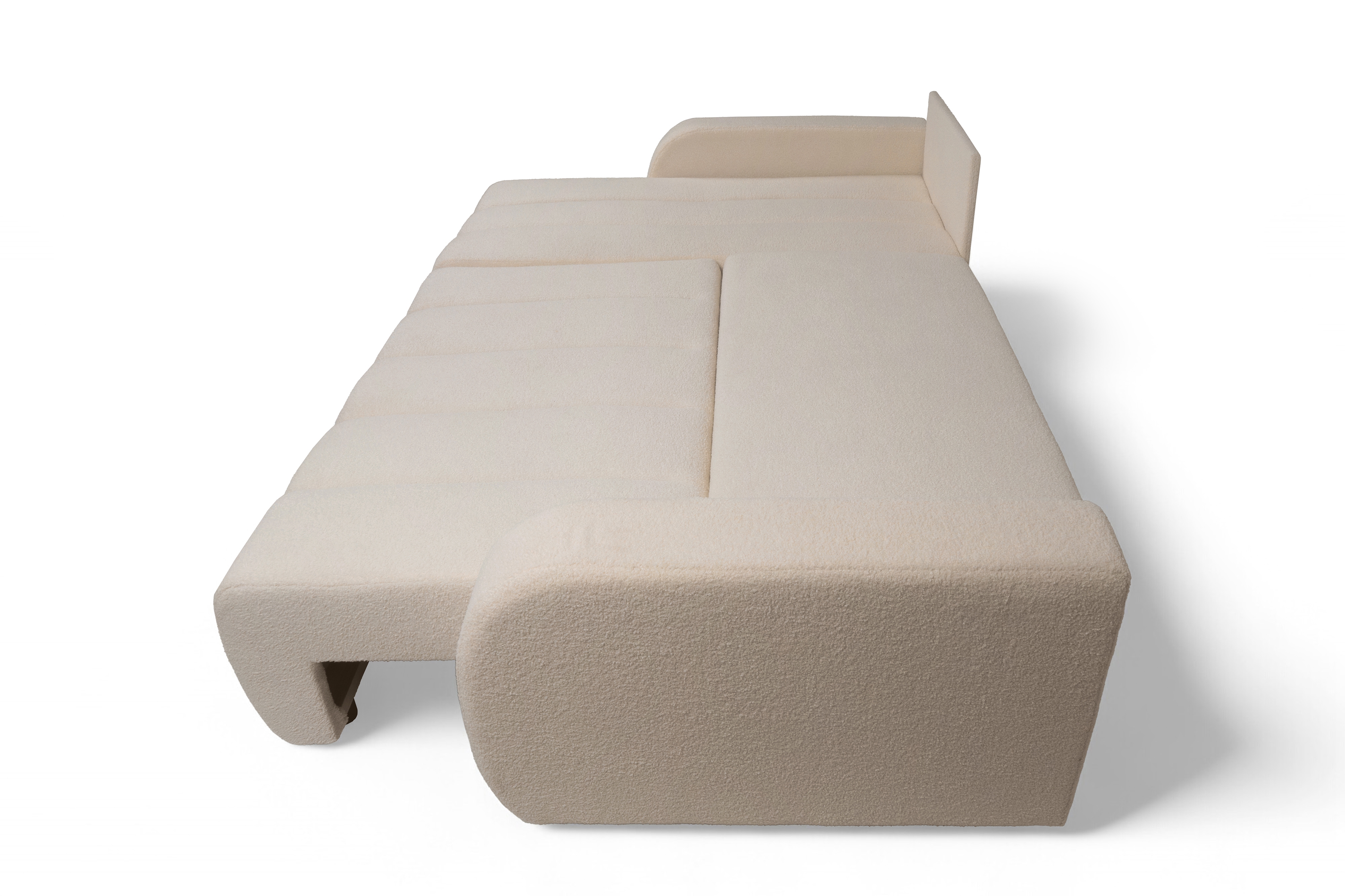 Rozkládací rohová sedací souprava Lapios levá - béžová boucle Lambi 5 Rohová sedací souprava rozkládací Lapios levá - béžová boucle Lambi 5