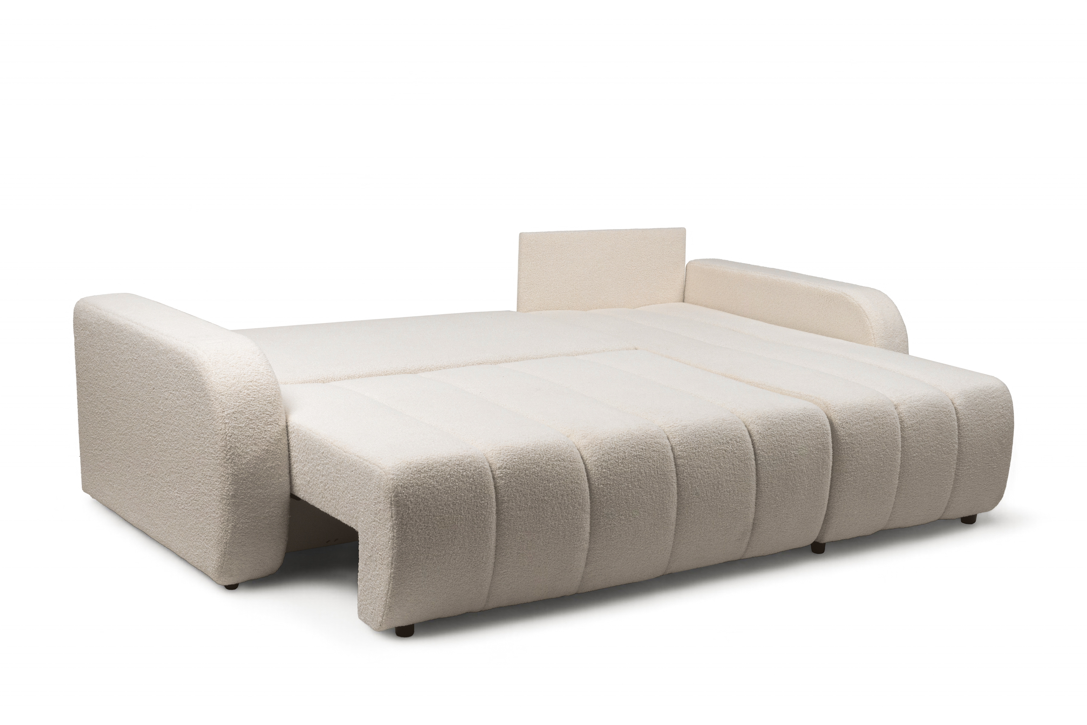 Rozkládací rohová sedací souprava Lapios pravá - krémová boucle Lambi 8 Rohová sedací souprava rozkládací Lapios pravá - kremowa boucle Lambi 8