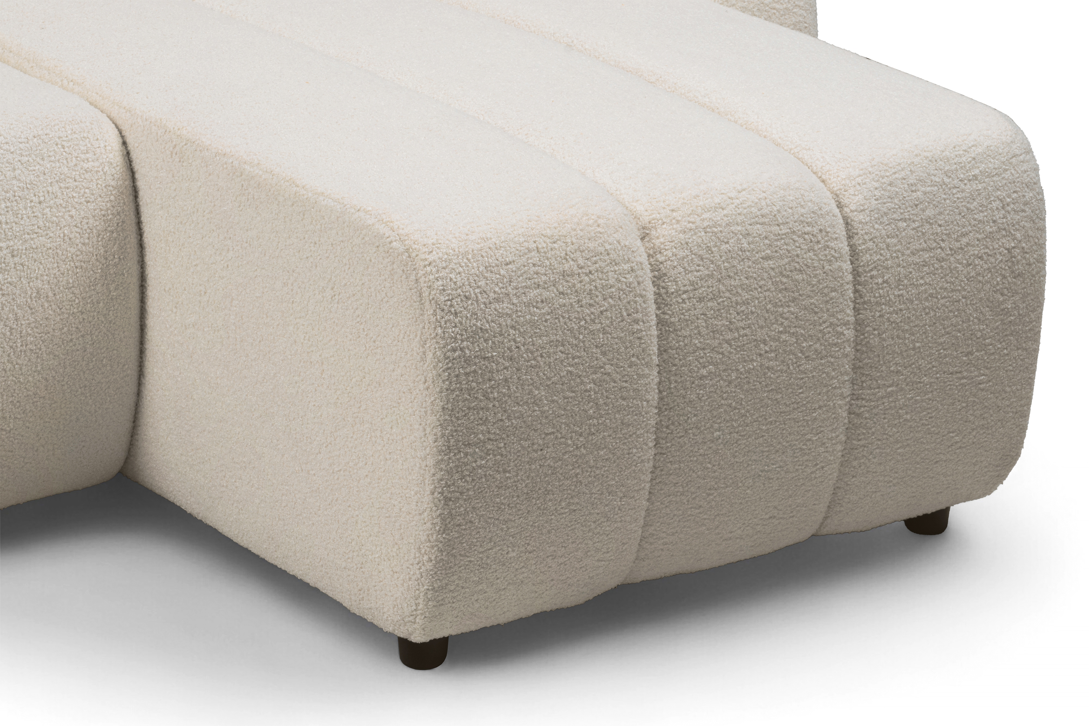 Rozkládací rohová sedací souprava Lapios pravá - krémová boucle Lambi 8 Rohová sedací souprava rozkládací Lapios pravá - kremowa boucle Lambi 8