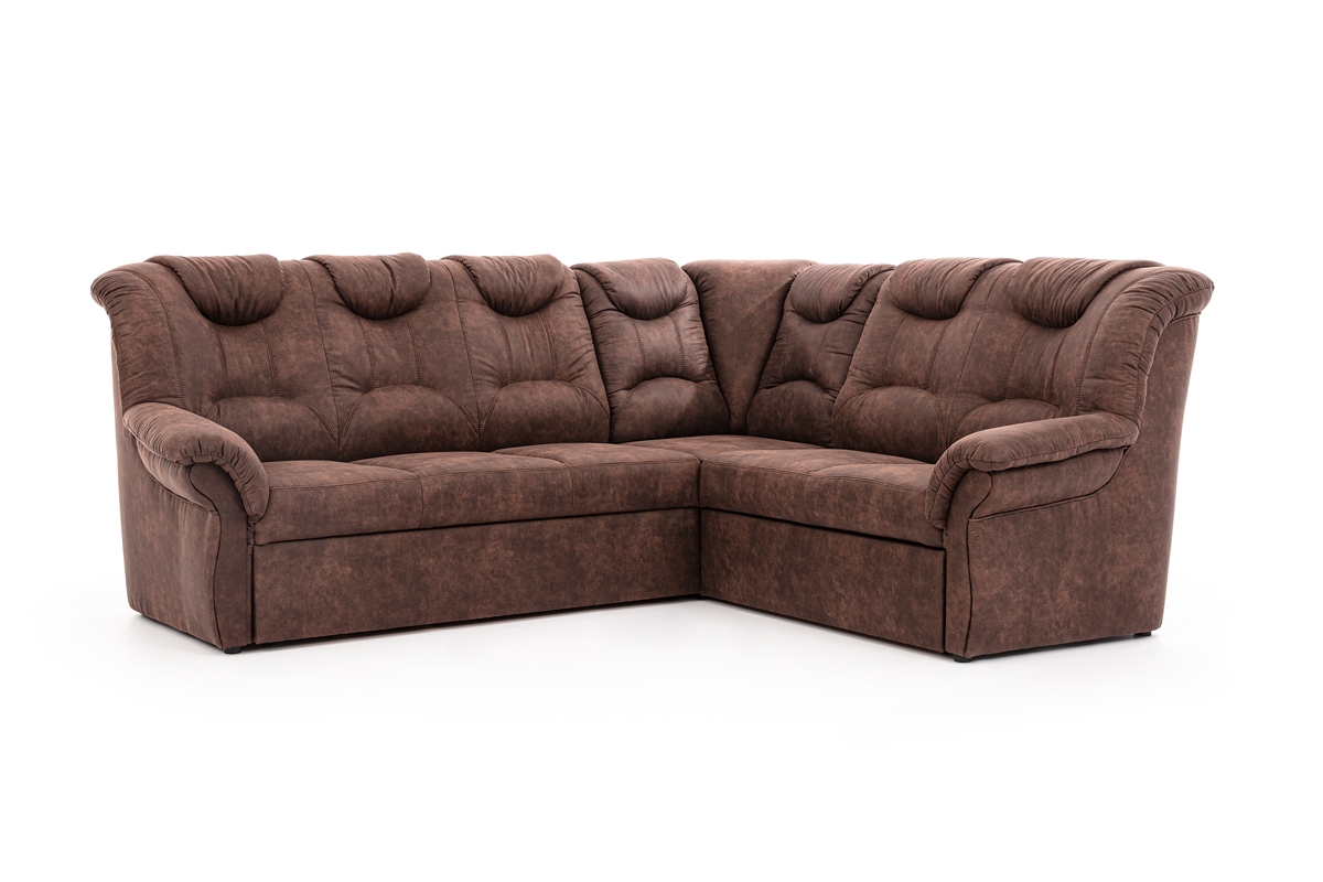 Rohová rozkladacia sedacia súprava Lonigo L pravá - hnedá látka Preston 29 Hnedý Rohová sedacia súprava . 