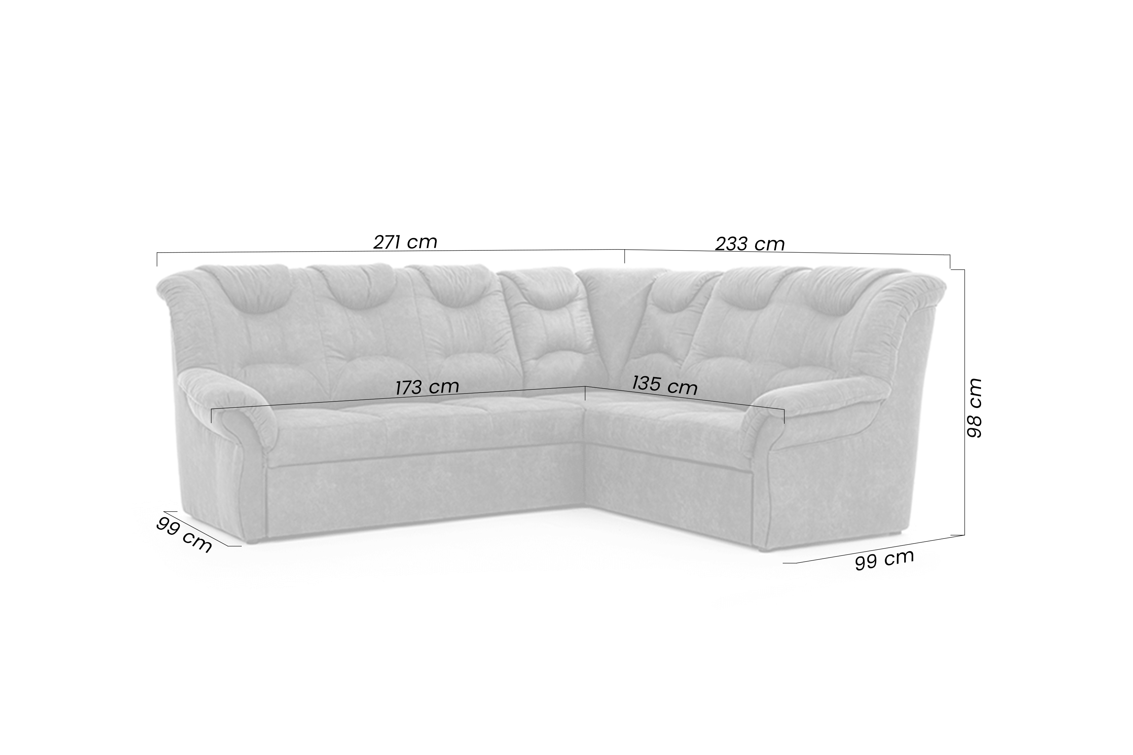 Rohová sedací souprava Lonigo L pravá - hnědá Preston 24 Rohová sedací souprava rozkládací Lonigo L pravá - hnědá Preston 24