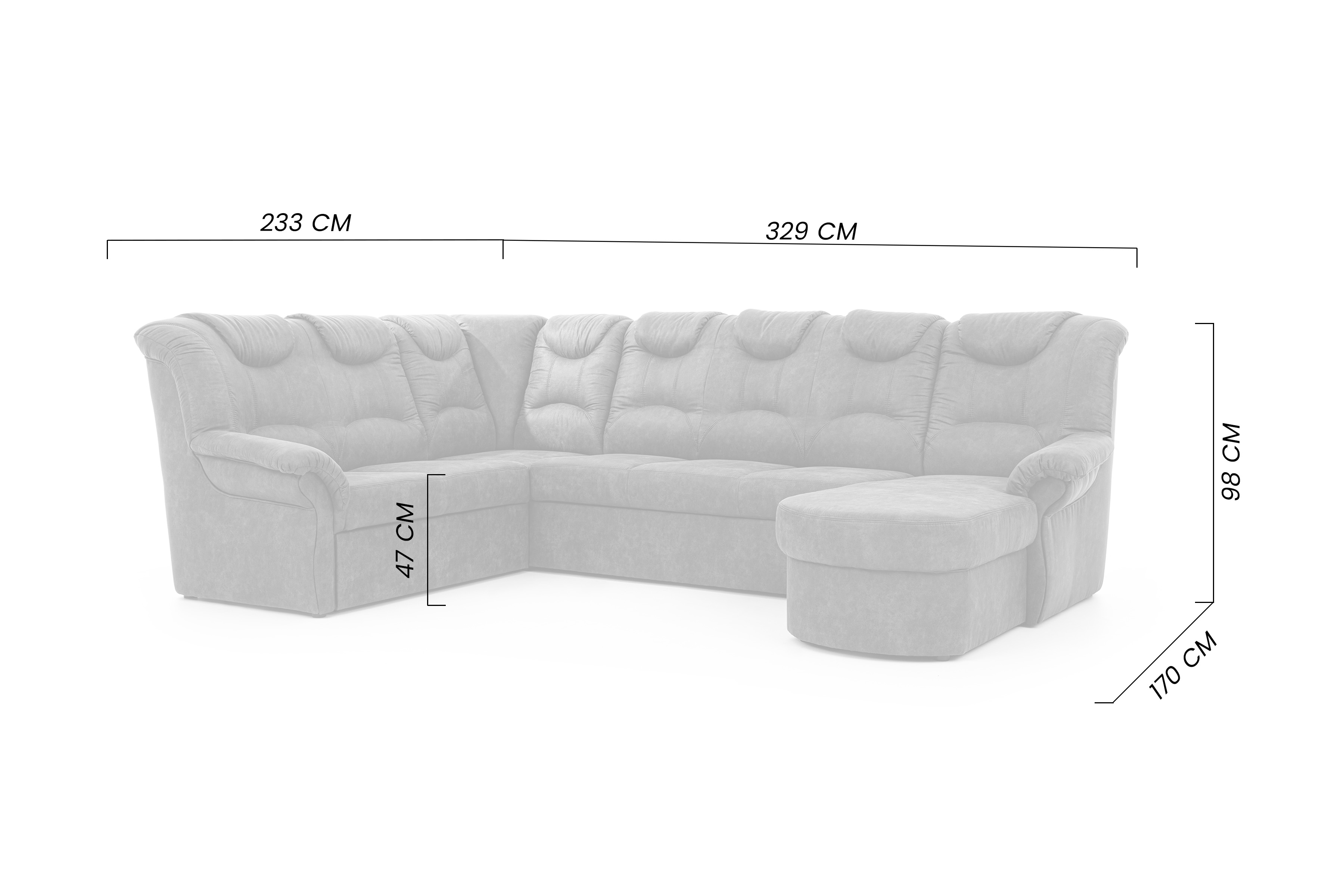 Rozkladacia rohová sedacia súprava Lonigo U ľavá - hnedý Preston 29 Rohová sedacia súprava s funkciou spánku Lonigo U Ľavá strana - Hnedá látka Preston 29
