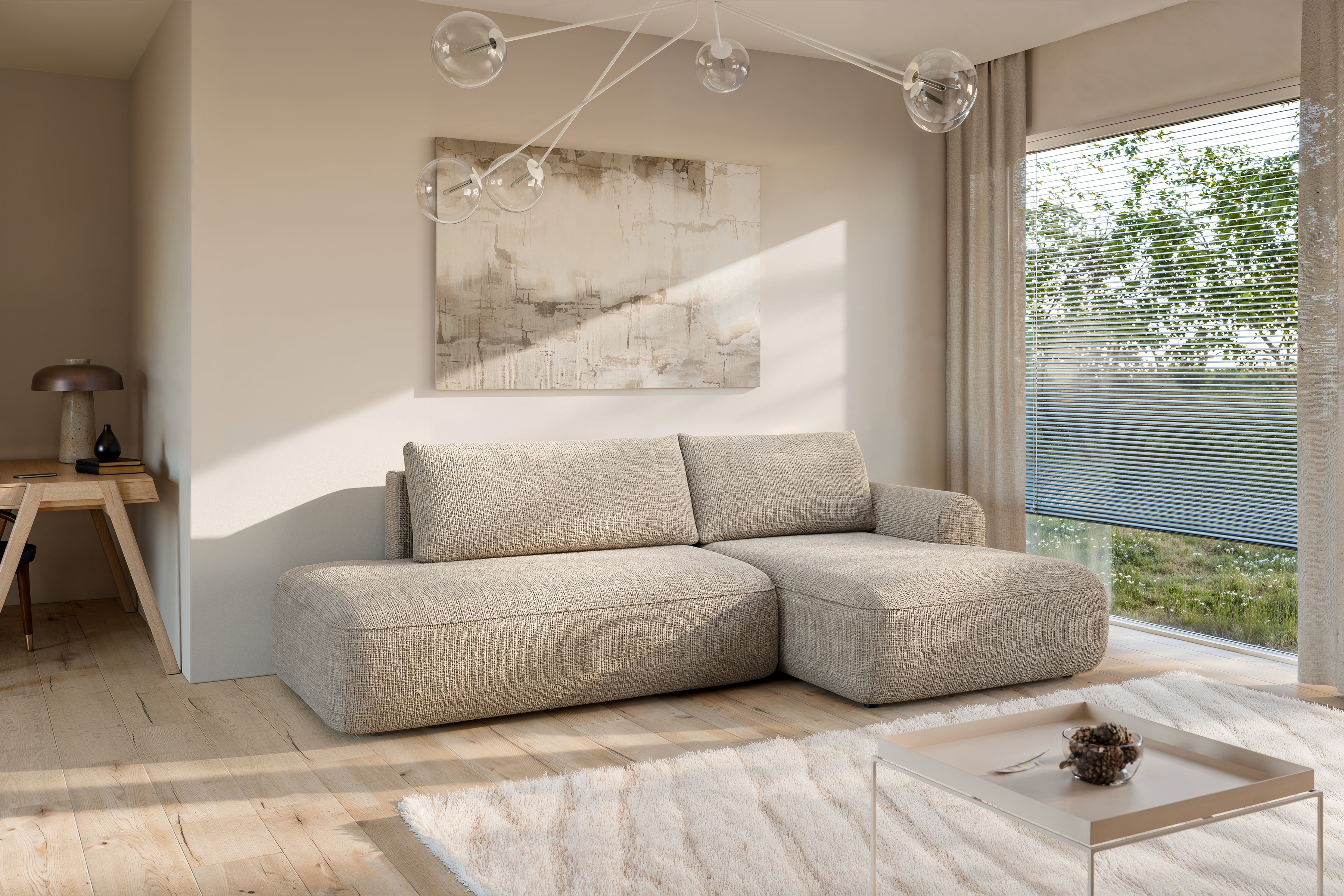 Rozkladacia rohová sedacia súprava Lotulis L II Rohová sedacia súprava s funkciou spánku Lotulis L