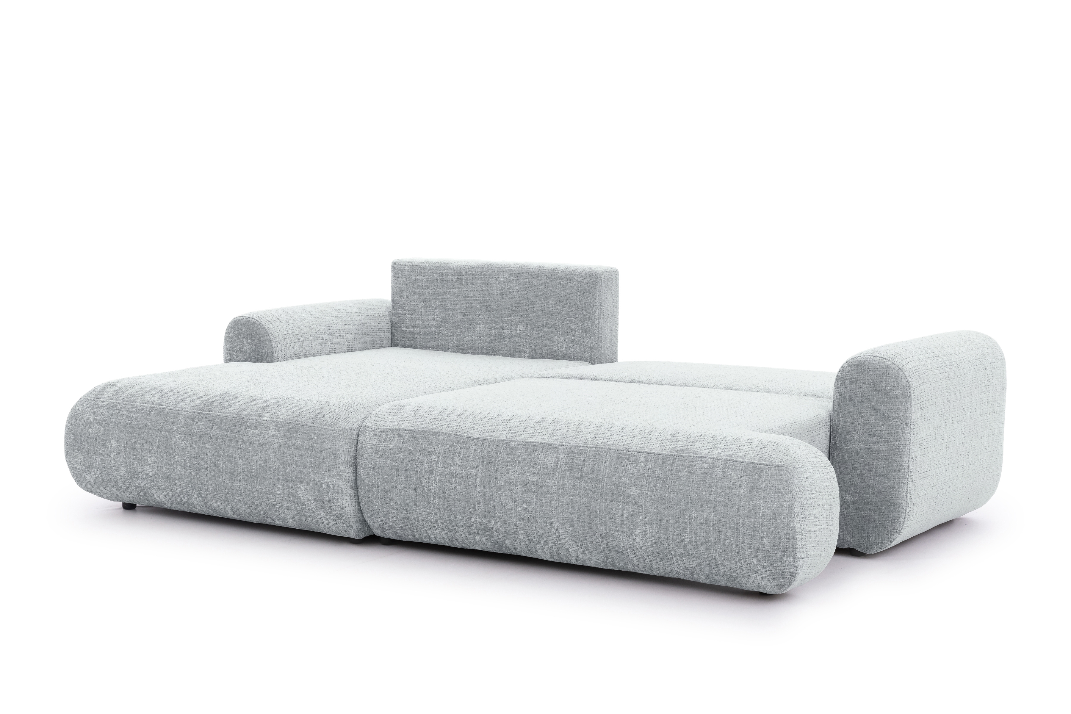 Rozkladacia rohová sedacia súprava Lotulis Mini ľavá - sivá žinylka Cremona 81 Rohová sedacia súprava s funkciou spánku Lotulis Mini Ľavá strana - Popolový šenil Cremona 81 