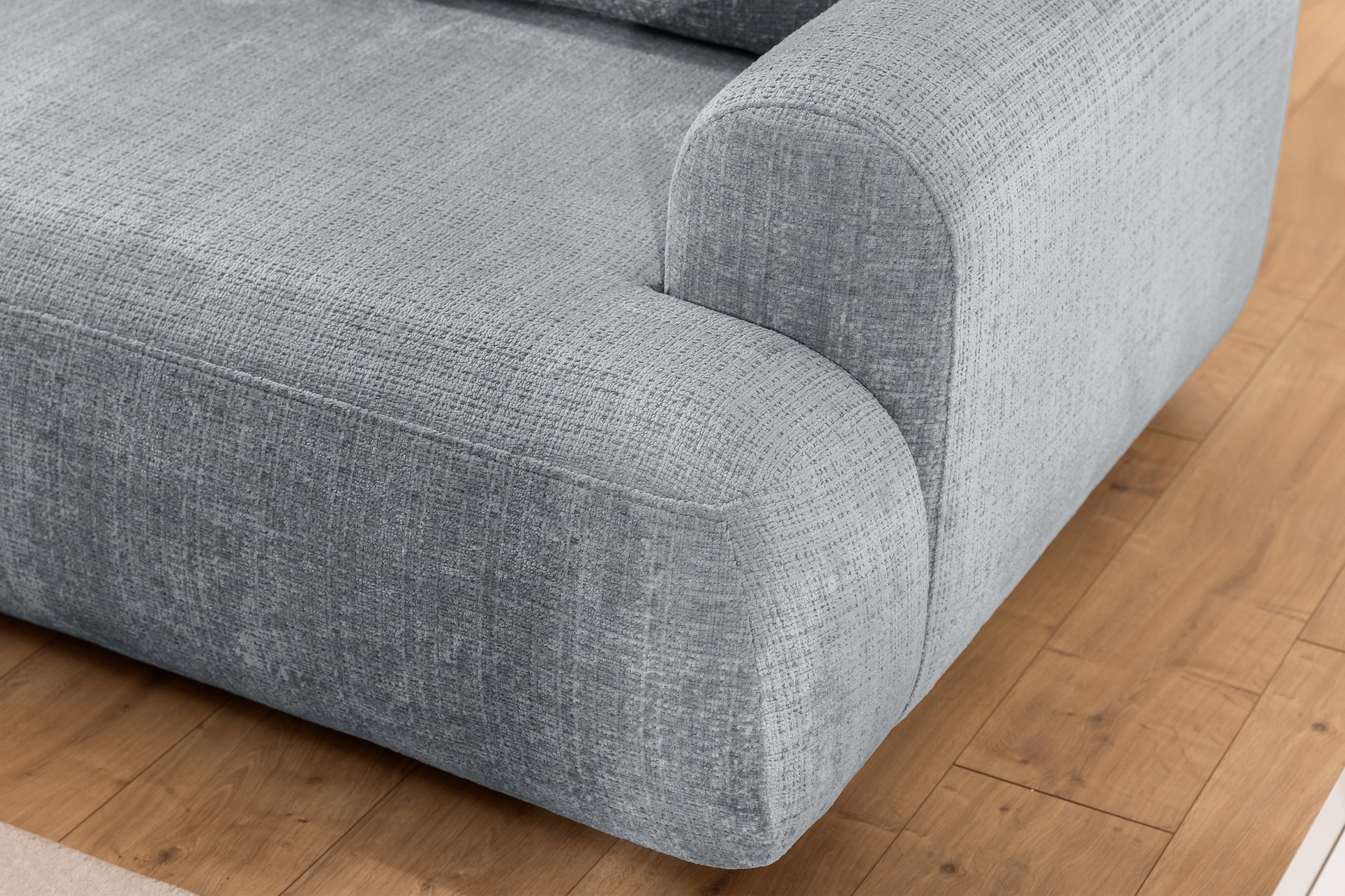 Rozkladacia rohová sedacia súprava Lotulis Mini ľavá - sivá žinylka Cremona 81 Rohová sedacia súprava s funkciou spánku Lotulis Mini Ľavá strana - Popolový šenil Cremona 81 