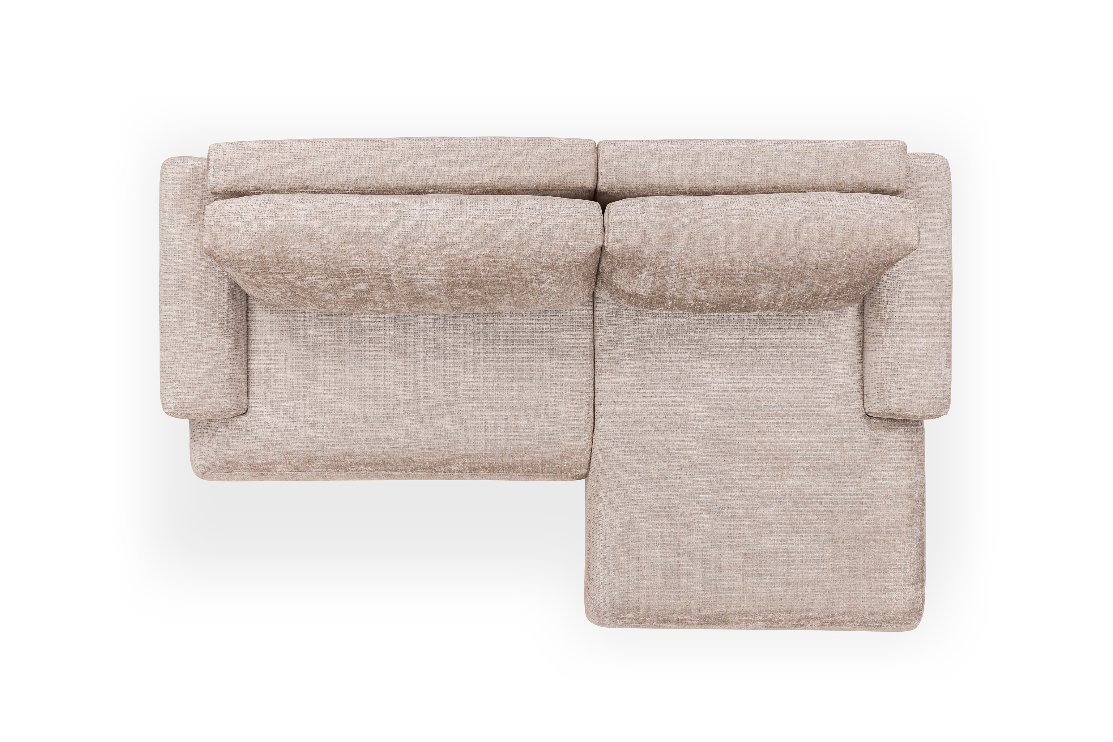 Rozkladacia rohová sedacia súprava Lotulis Mini pravá - béžová žinylka Cremona 14 Rohová sedacia súprava s funkciou spánku Lotulis Mini pravá strana - béžový šenil Cremona 14 