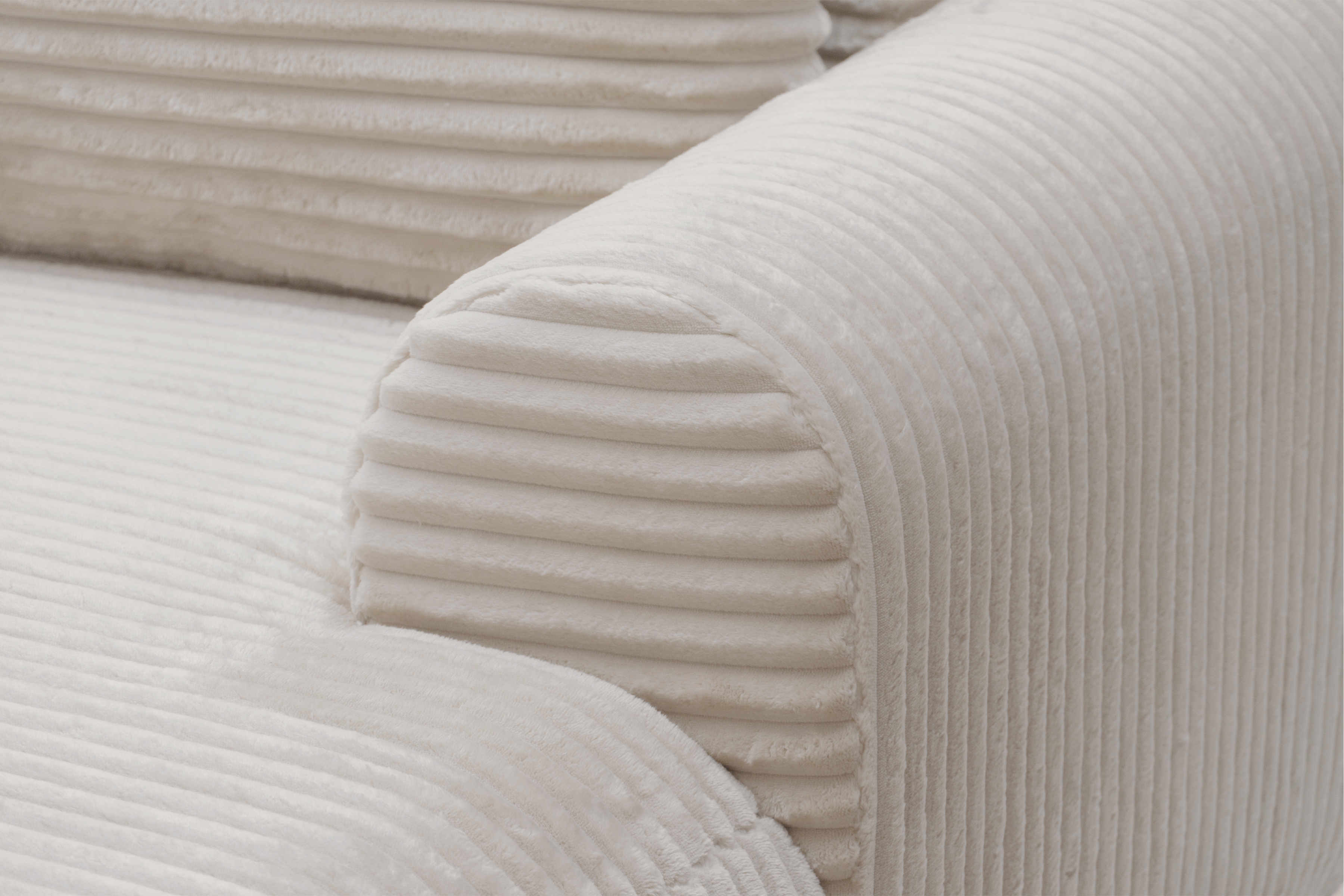 Rohová sedacia súprava Lotulis Mini pravá s rozkladom - krémový zamat Tilia 03 Rohová sedacia súprava s funkciou spánku Lotulis Mini pravá strana - Krémový plusz Tilia 03