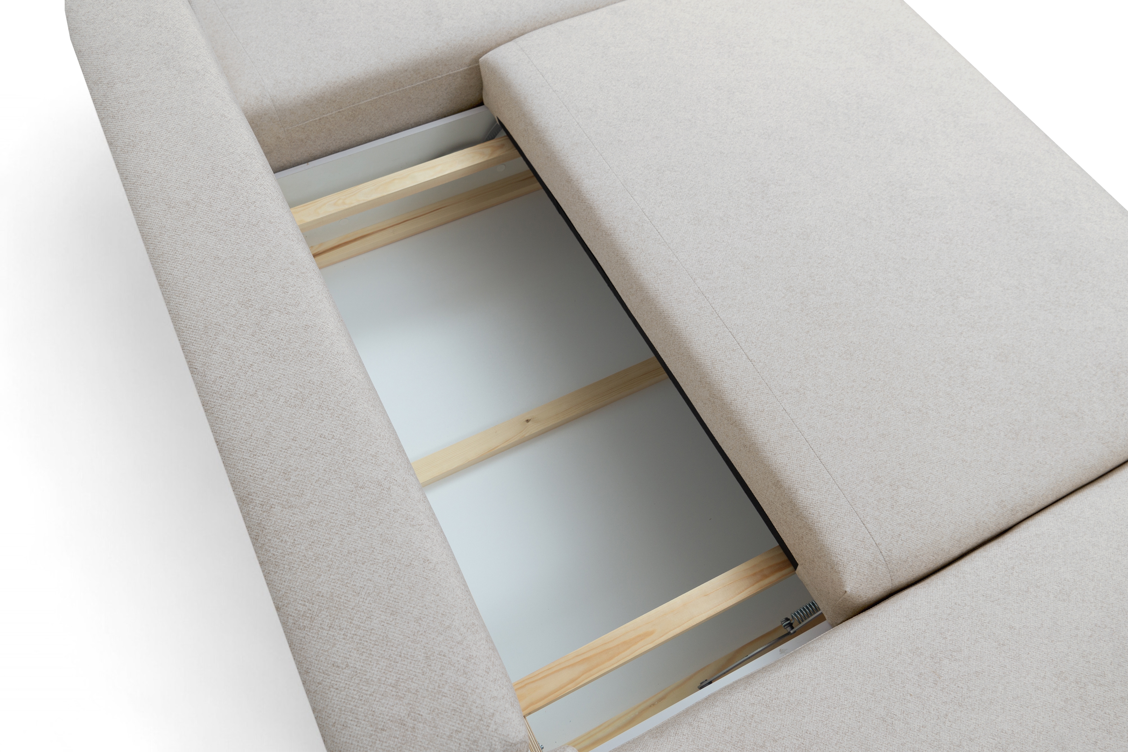 Rozkladacia rohová sedacia súprava Lotulis U - krémová pletenina Ado 1601 Rohová sedacia súprava s funkciou spánku Lotulis U - kremowa plecionka Ado 1601 