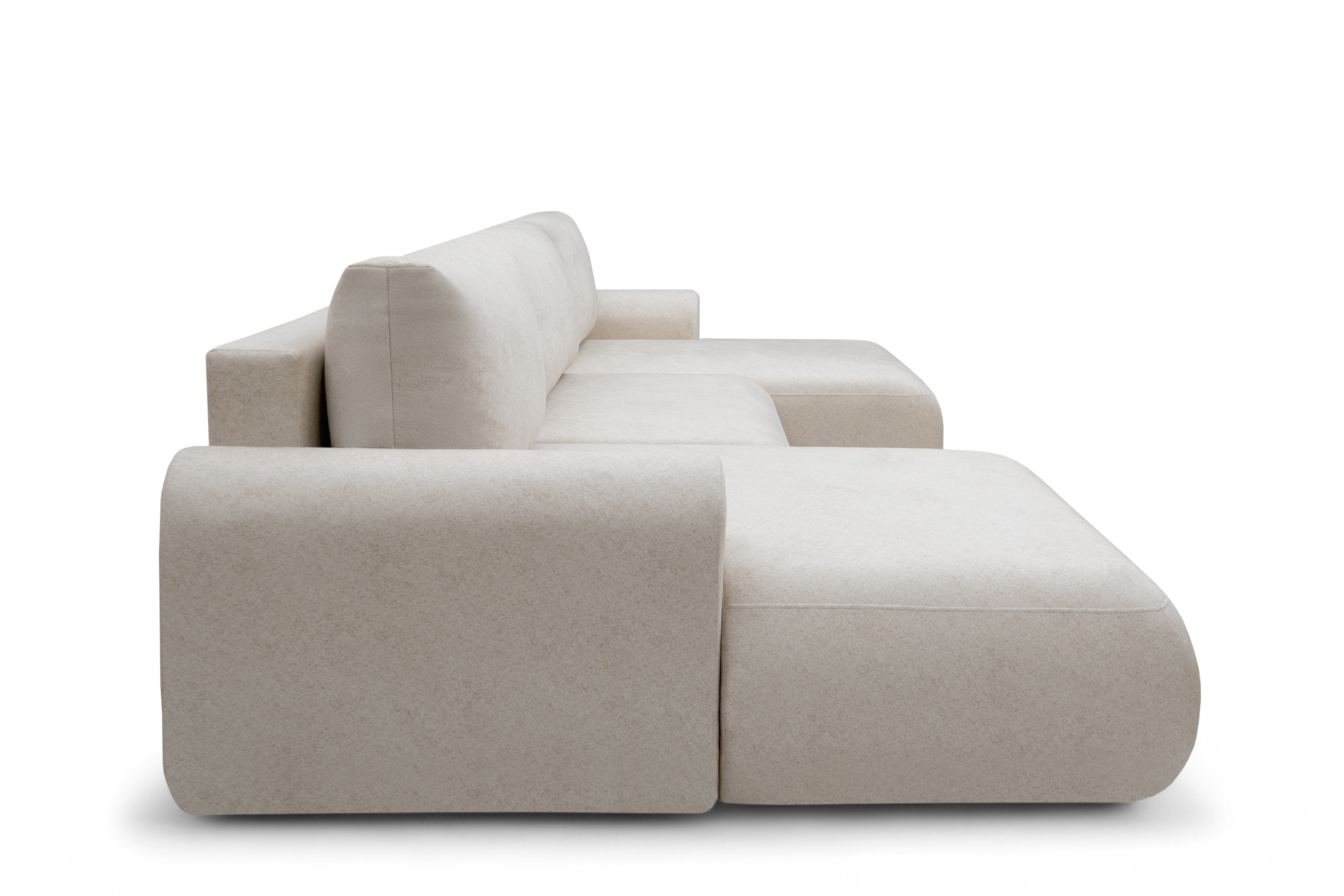 Rozkladacia rohová sedacia súprava Lotulis U - krémová pletenina Ado 1601 Rohová sedacia súprava s funkciou spánku Lotulis U - kremowa plecionka Ado 1601 