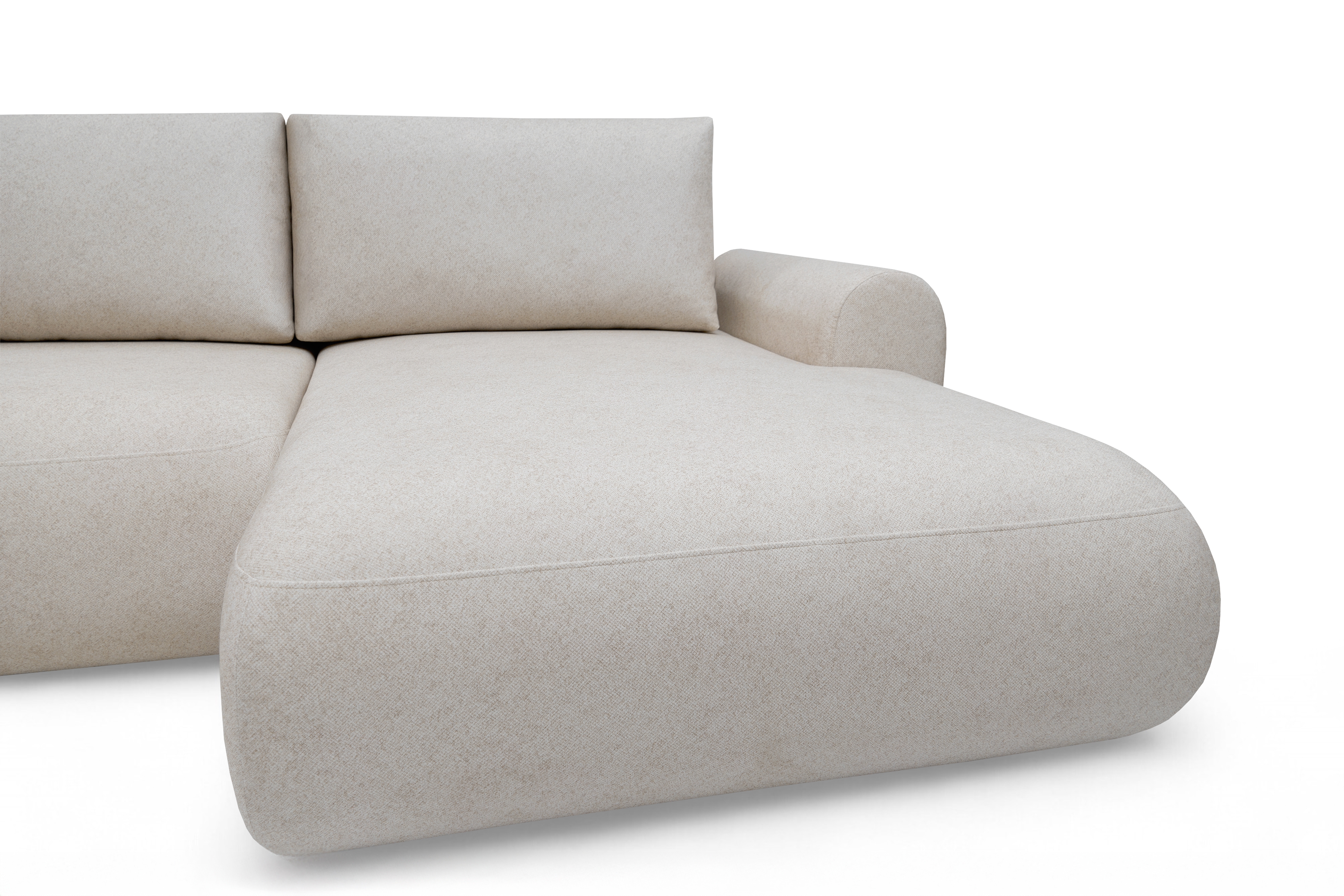 Rozkladacia rohová sedacia súprava Lotulis U - krémová pletenina Ado 1601 Rohová sedacia súprava s funkciou spánku Lotulis U - kremowa plecionka Ado 1601 