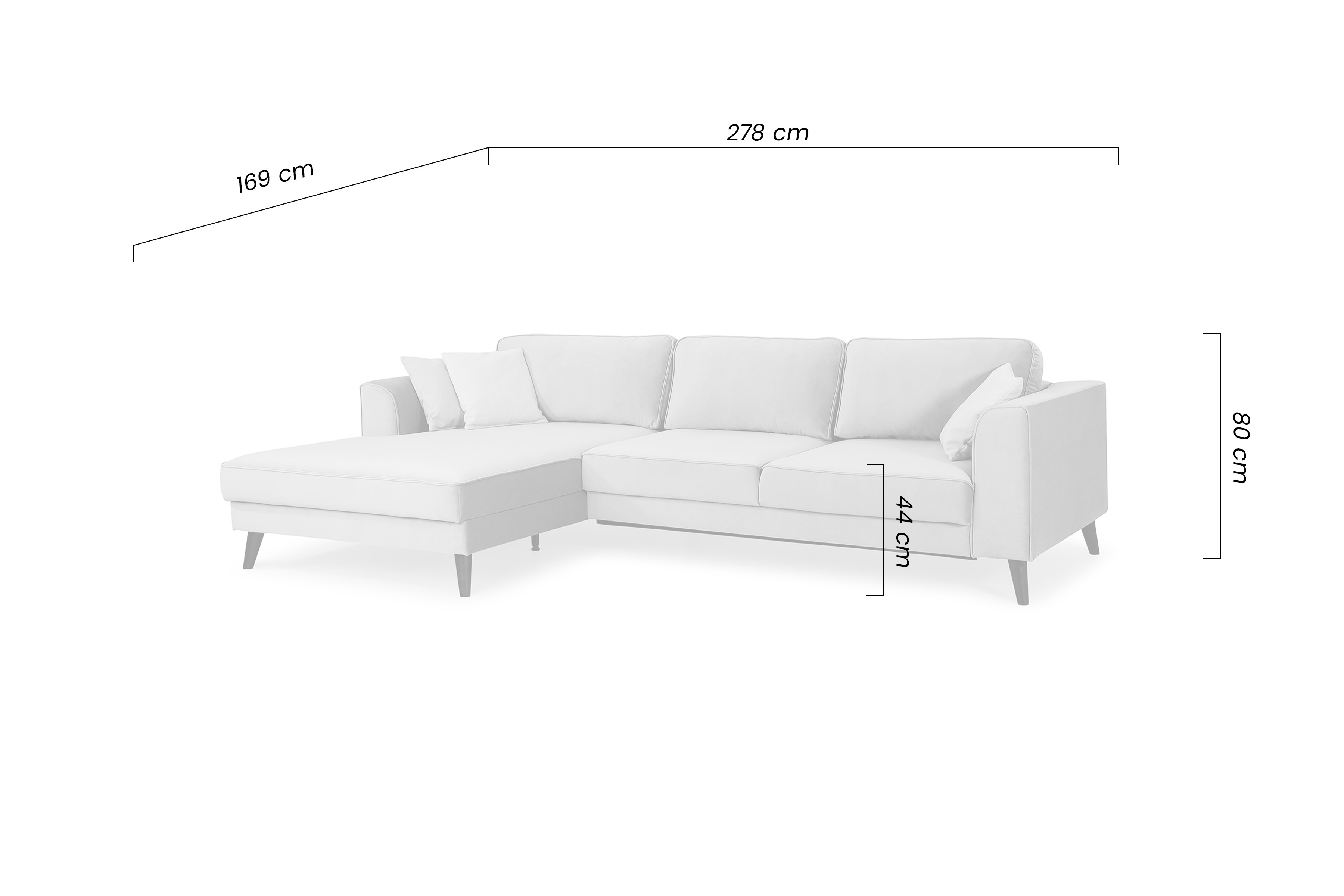 Rozkladacia rohová sedacia súprava Lumber Jack 2DL -REC/BK Rohová sedacia súprava s funkciou spania Lumber Jack pravá strana