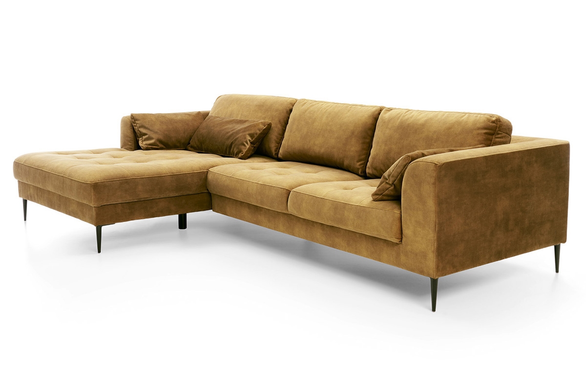 Rohová sedacia súprava ľavá rozkladacia Luzi Rohová sedacia súprava s vyskokými nožičkami