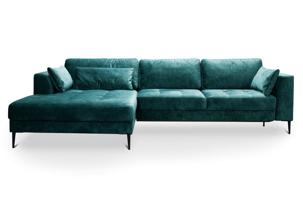 Rohová sedacia súprava ľavá rozkladacia Luzi Rohová sedacia súprava fľaškovo zelená