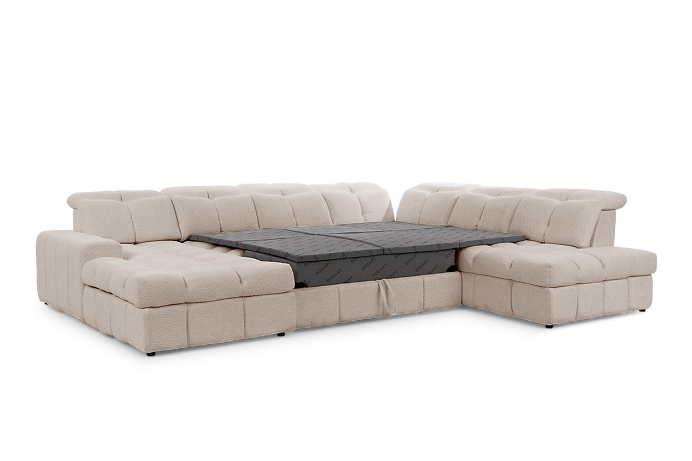 Rohová sedacia súprava Magnelio U II pravá s rozkladacou funkciou - béžová bouclé Catch Me 2 Rohová sedacia súprava s funkciou spania Magnelio U II pravá strana - Béžová boucle Catch me 2