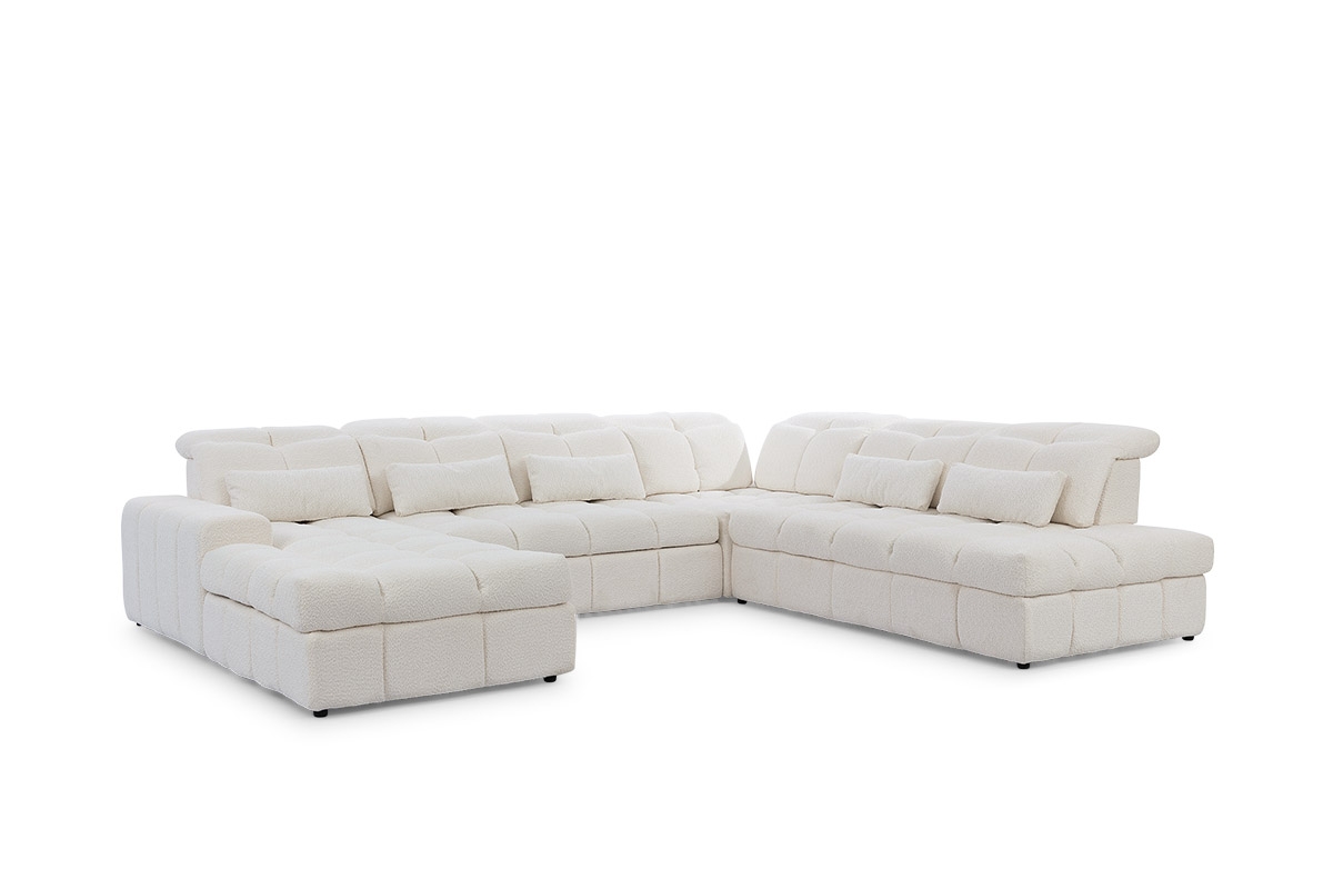 Rozkládací rohový gauč Magnelio U II komfortowy Rohová sedací souprava u z miekkim sedadlem 