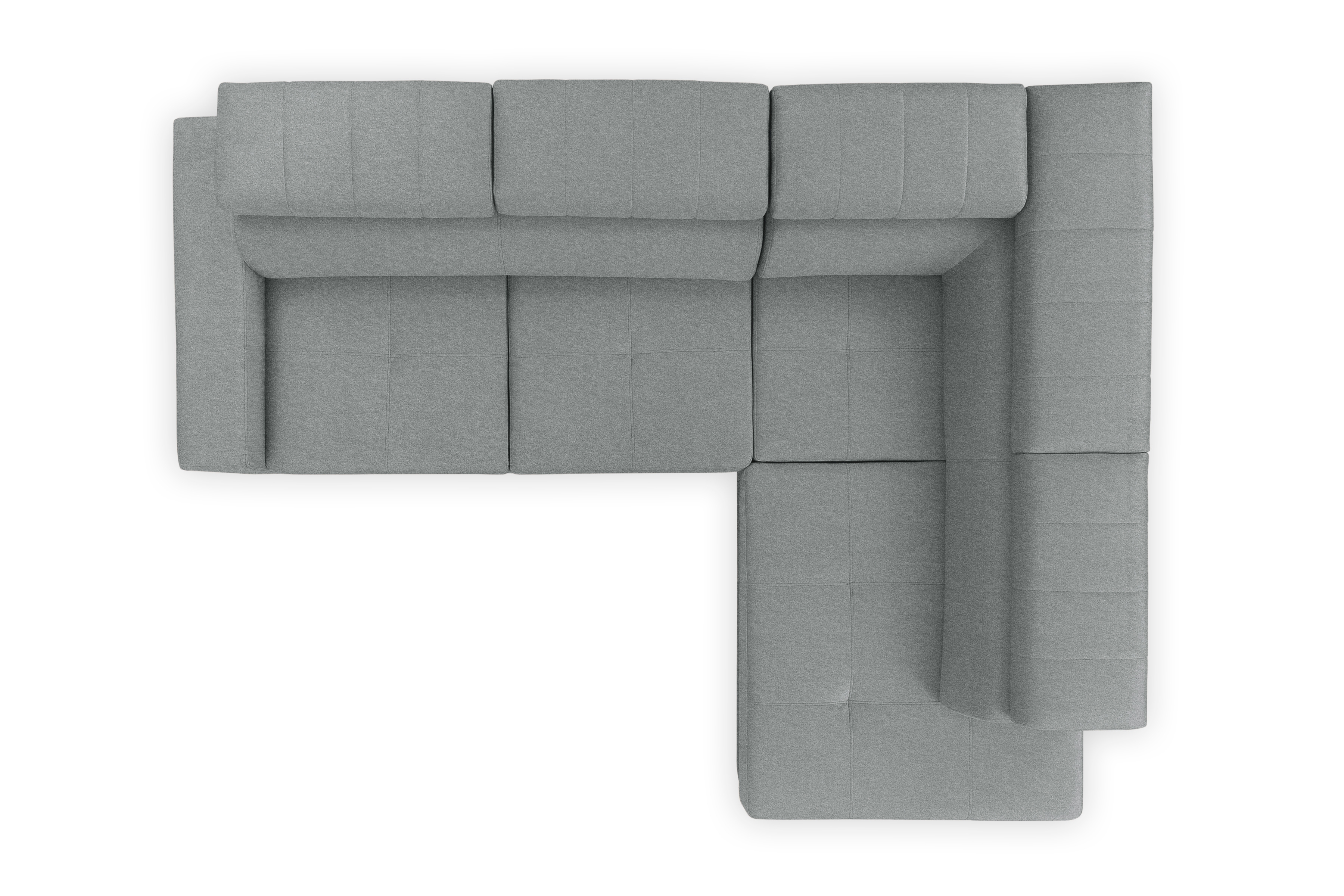 Rozkladacia rohová sedacia súprava Modeno L pravá - sivá pletenina Ado 1615 Rohová sedacia súprava s funkciou spánku Modeno L pravá strana - šedá plecionka Ado 1615