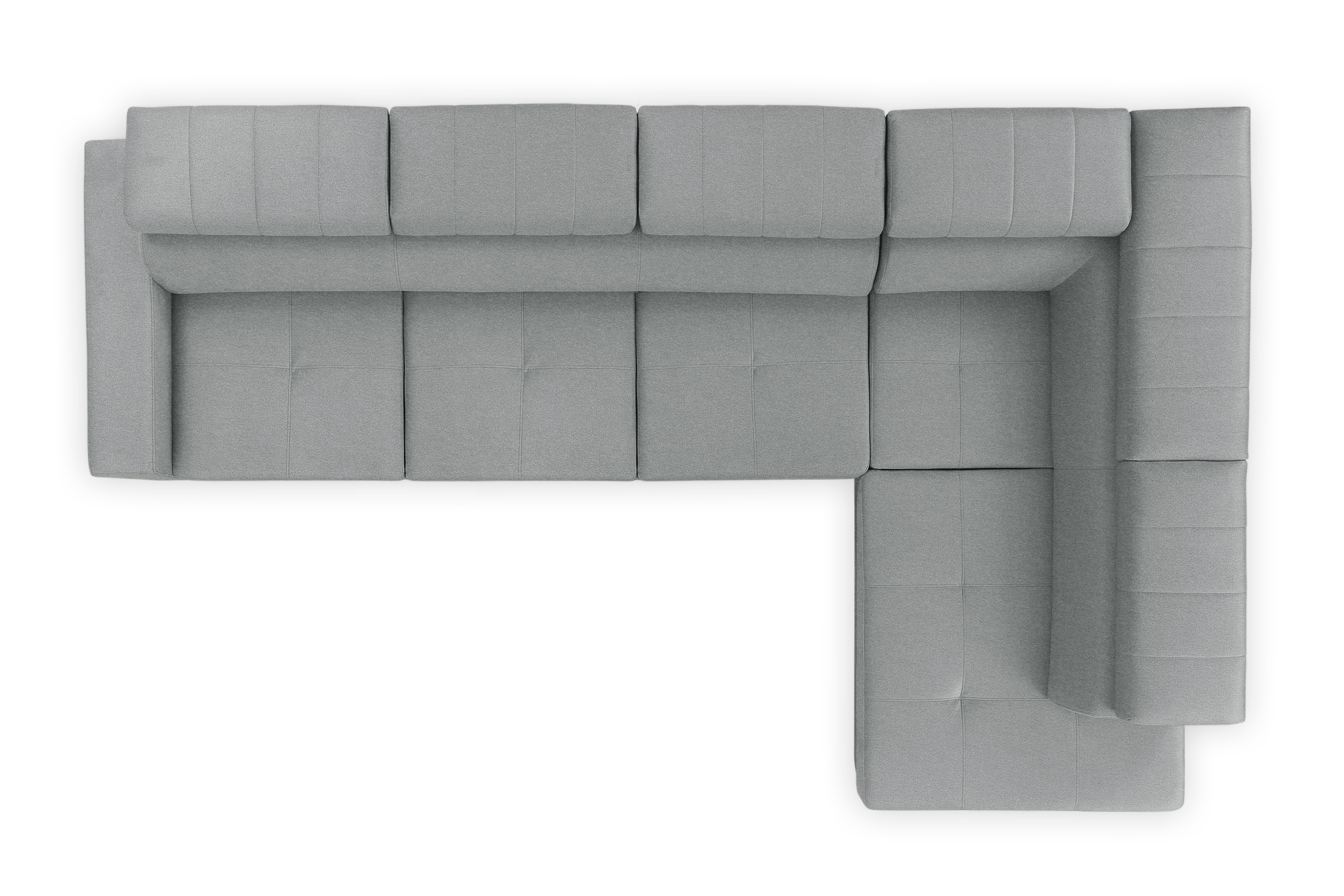 Rohová sedací souprava Modeno Maxi pravá s rozkladem - šedá pletenina Ado 1615 Rohová sedací souprava rozkládací Modeno Maxi pravá - šedá plecionka Ado 1615 