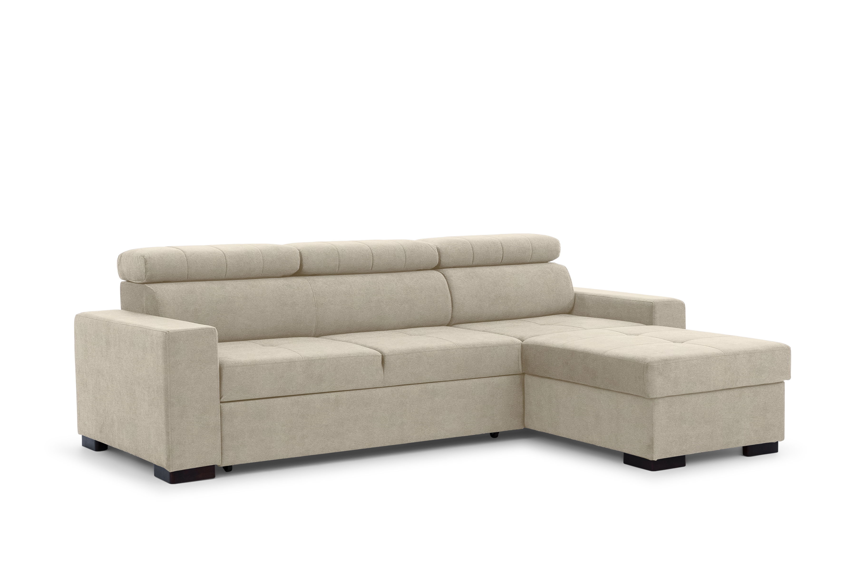 Rozkládací rohová sedací souprava Modeno Mini - béžová Ado 1601 Halva Rohová sedací souprava rozkládací Modeno Mini uniwersalny Levá/pravý - béžová Pletenina Ado 1601 Halva