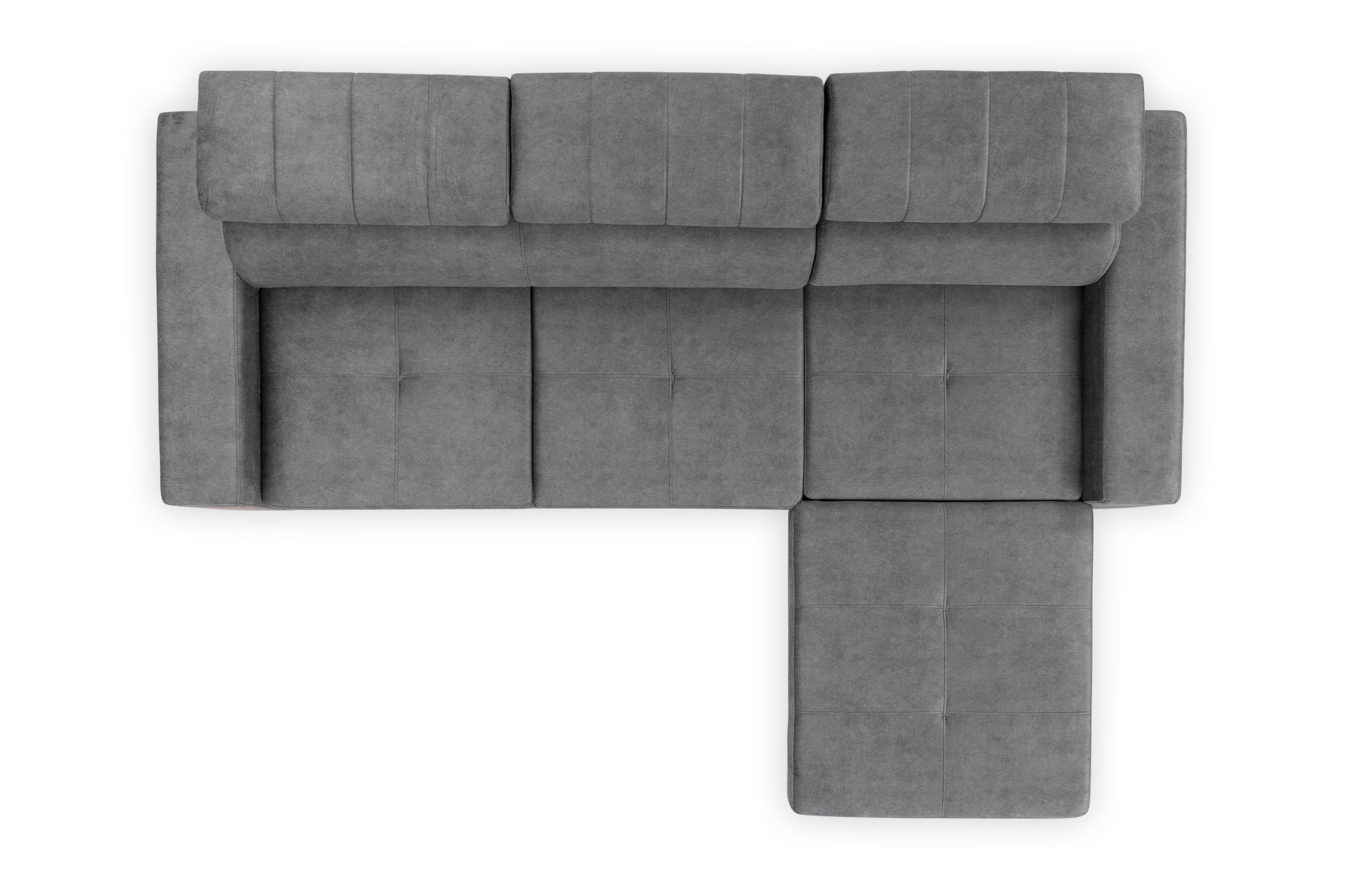 Rozkládací rohová sedací souprava Modeno Mini - šedá Zetta 304 Rohová sedací souprava rozkládací Modeno Mini uniwersalny Levá/pravý - šedá welwet latwoczyszczacy Zetta 304 