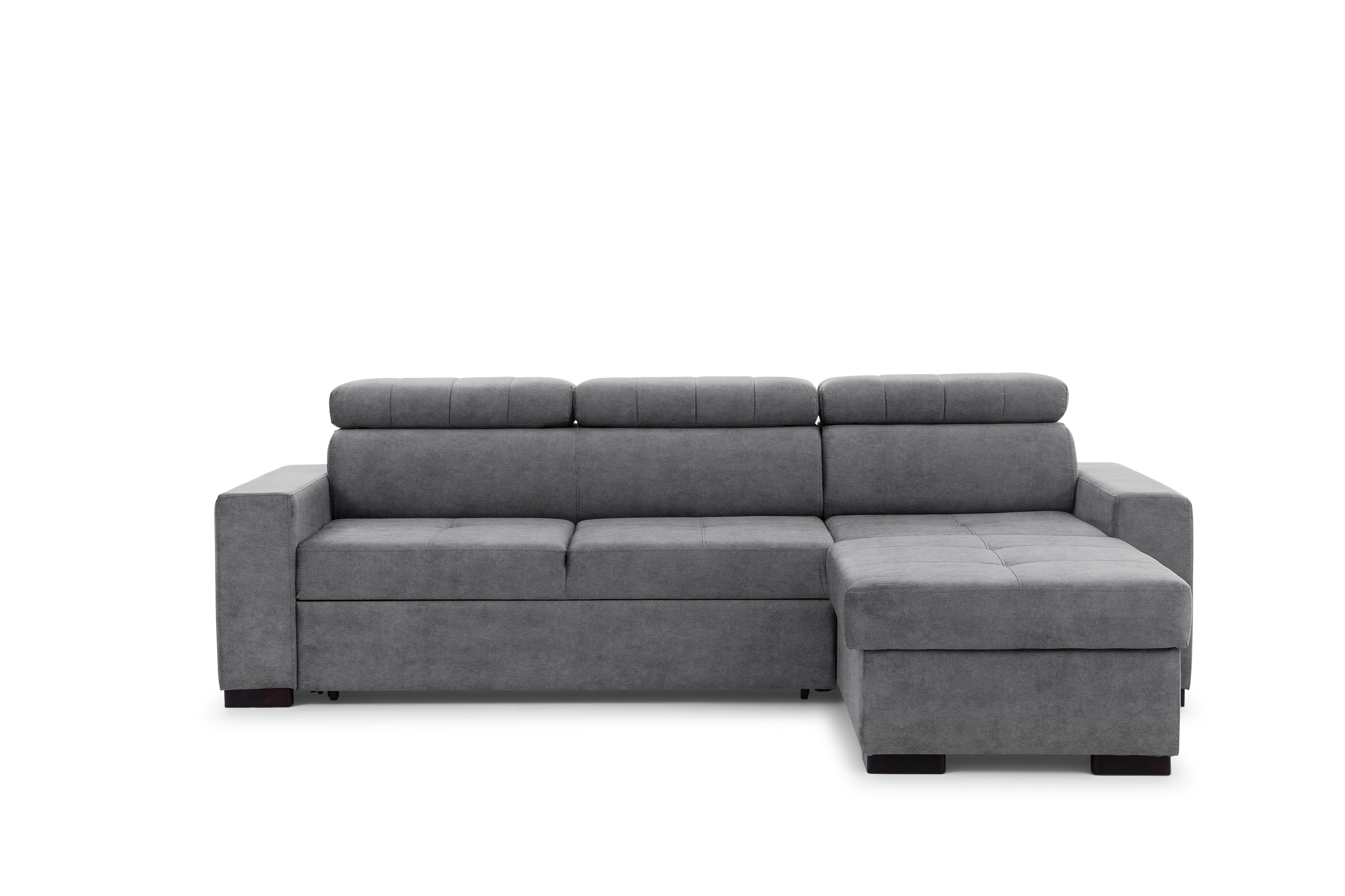 Rozkládací rohová sedací souprava Modeno Mini - šedá Zetta 304 Rohová sedací souprava rozkládací Modeno Mini uniwersalny Levá/pravý - šedá welwet latwoczyszczacy Zetta 304 