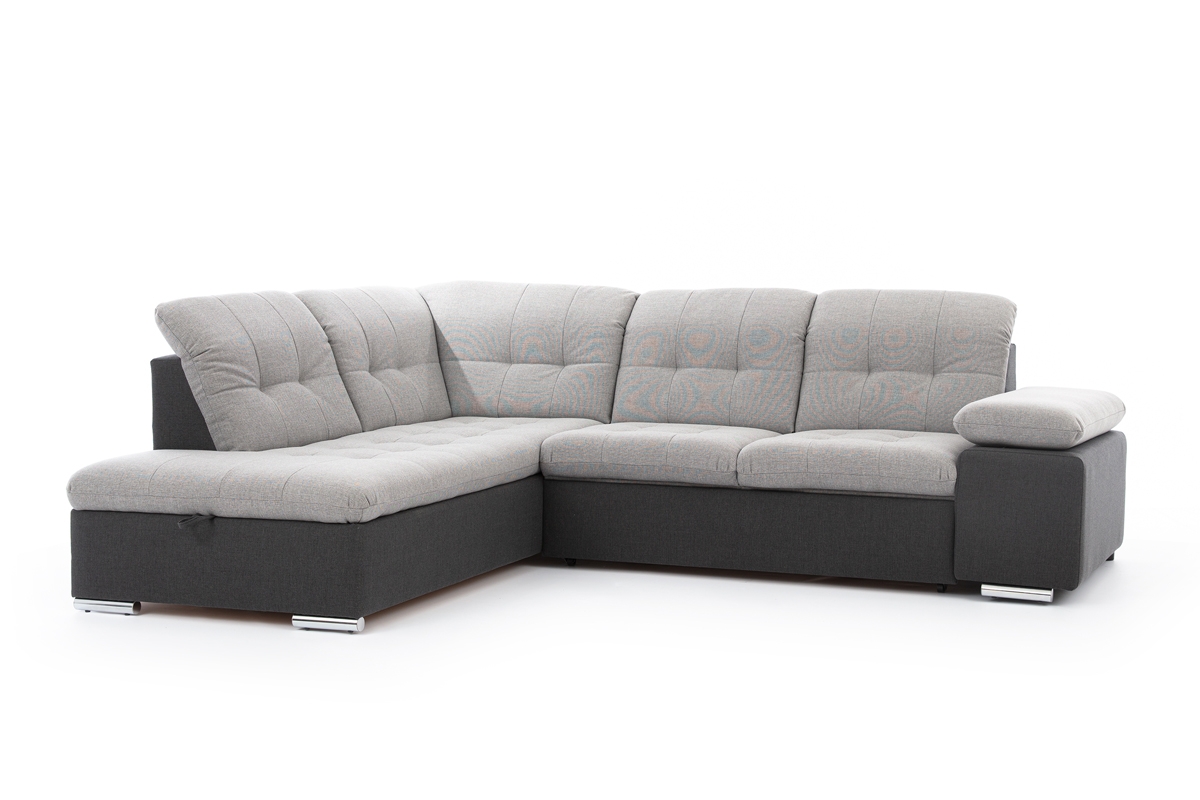 Rohová sedacia súprava Palermo L ľavá - šedá / grafitová pletenina Inari 91/95 Rohová sedacia súprava w modnym polaczeniu kolorystycznym 