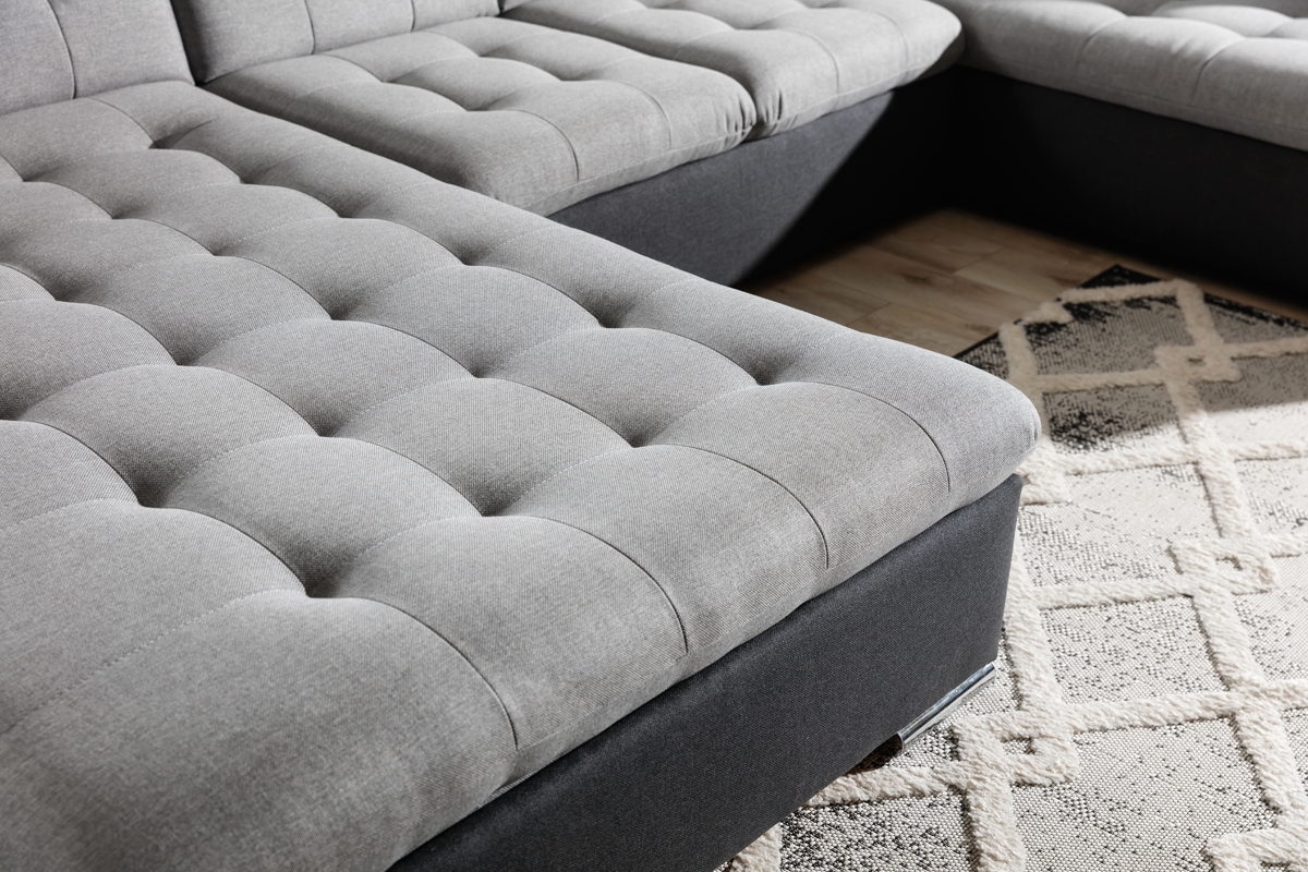 Rohová sedacia súprava Palermo U - látka Inari 91 + 95, ľavá Sedák s gombíkmi 